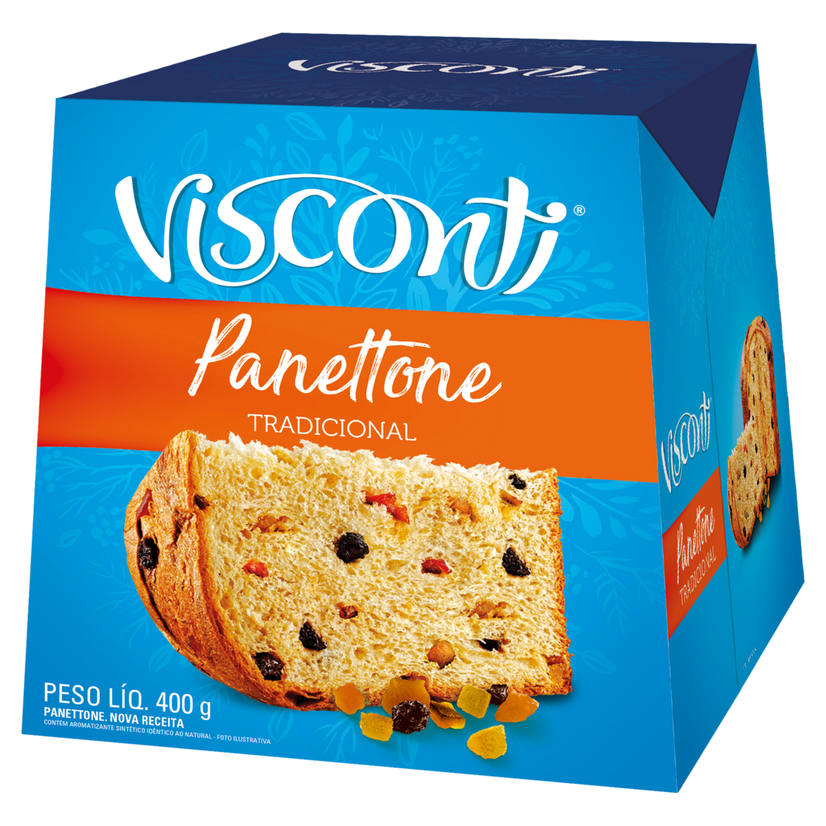 Panettone Tradicional com Frutas Visconti Caixa 400g