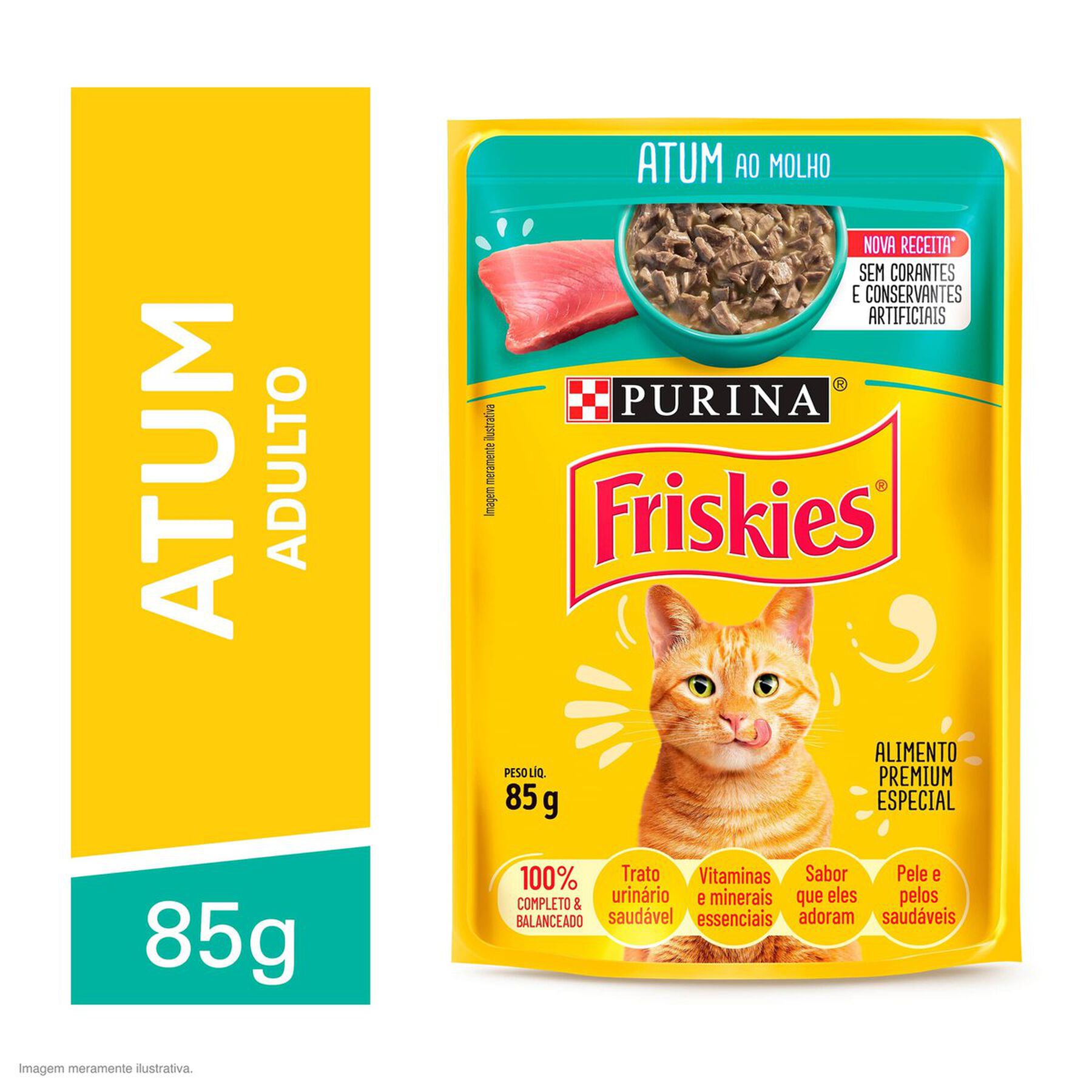 Alimento para Gatos Atum ao Molho Purina Friskies Sachê 85g