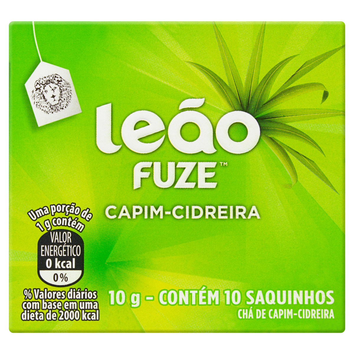 Ch&aacute; Capim-Cidreira Le&atilde;o Fuze Caixa 10g 10 Unidades