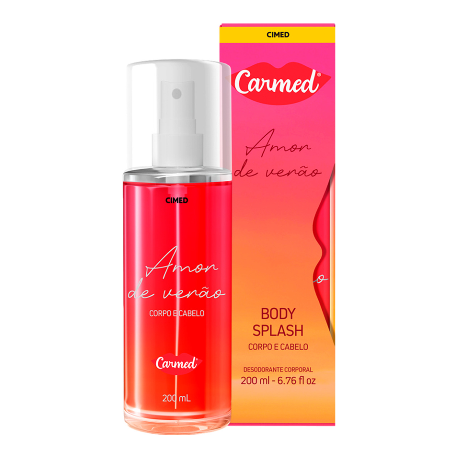 Body Splash Amor de Ver&atilde;o Carmed Caixa 200ml