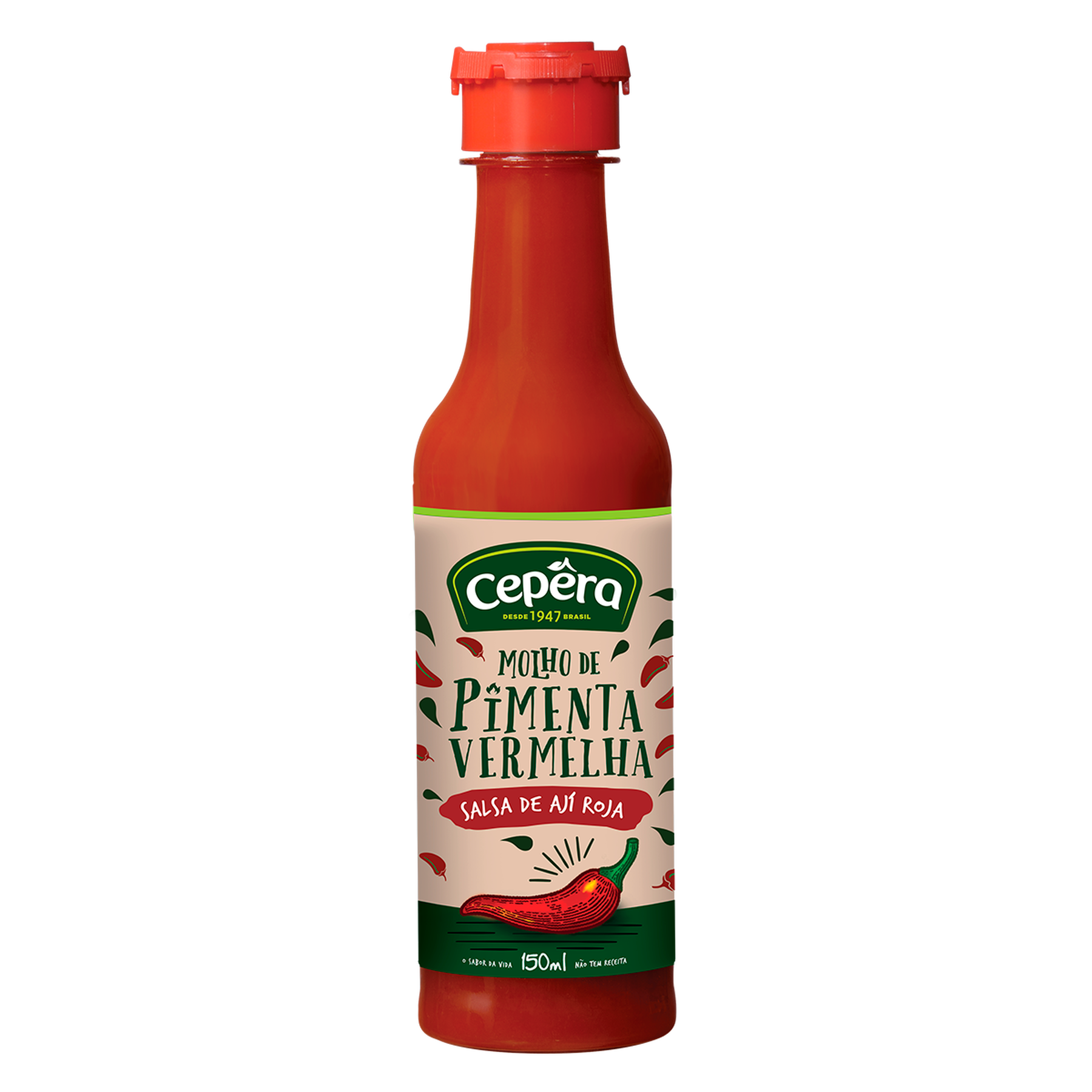 Molho de Pimenta-Vermelha Cepêra Frasco 150ml