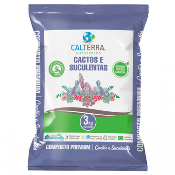Composto Premium para Cactos e Suculentas Calterra Substratos 3kg