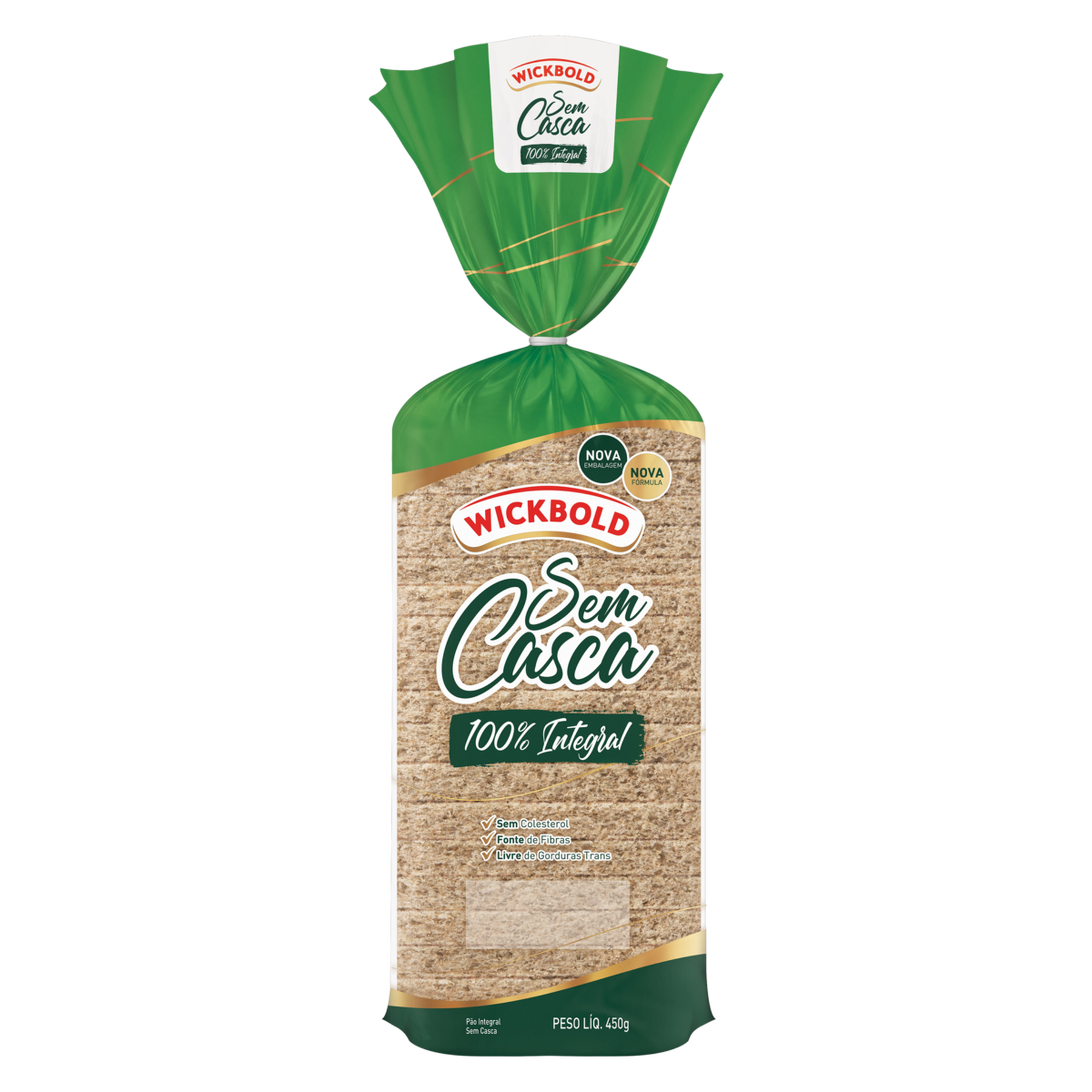 Pão Integral sem Casca Wickbold Pacote 450g