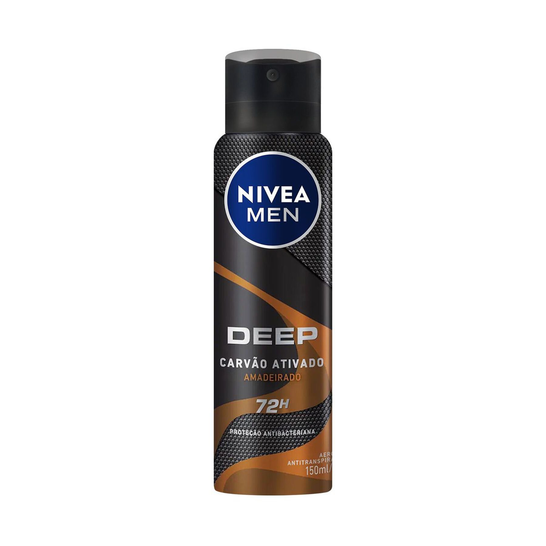 Antitranspirante Aerossol Carvão Ativado Amadeirado Deep Nivea Men 150ml