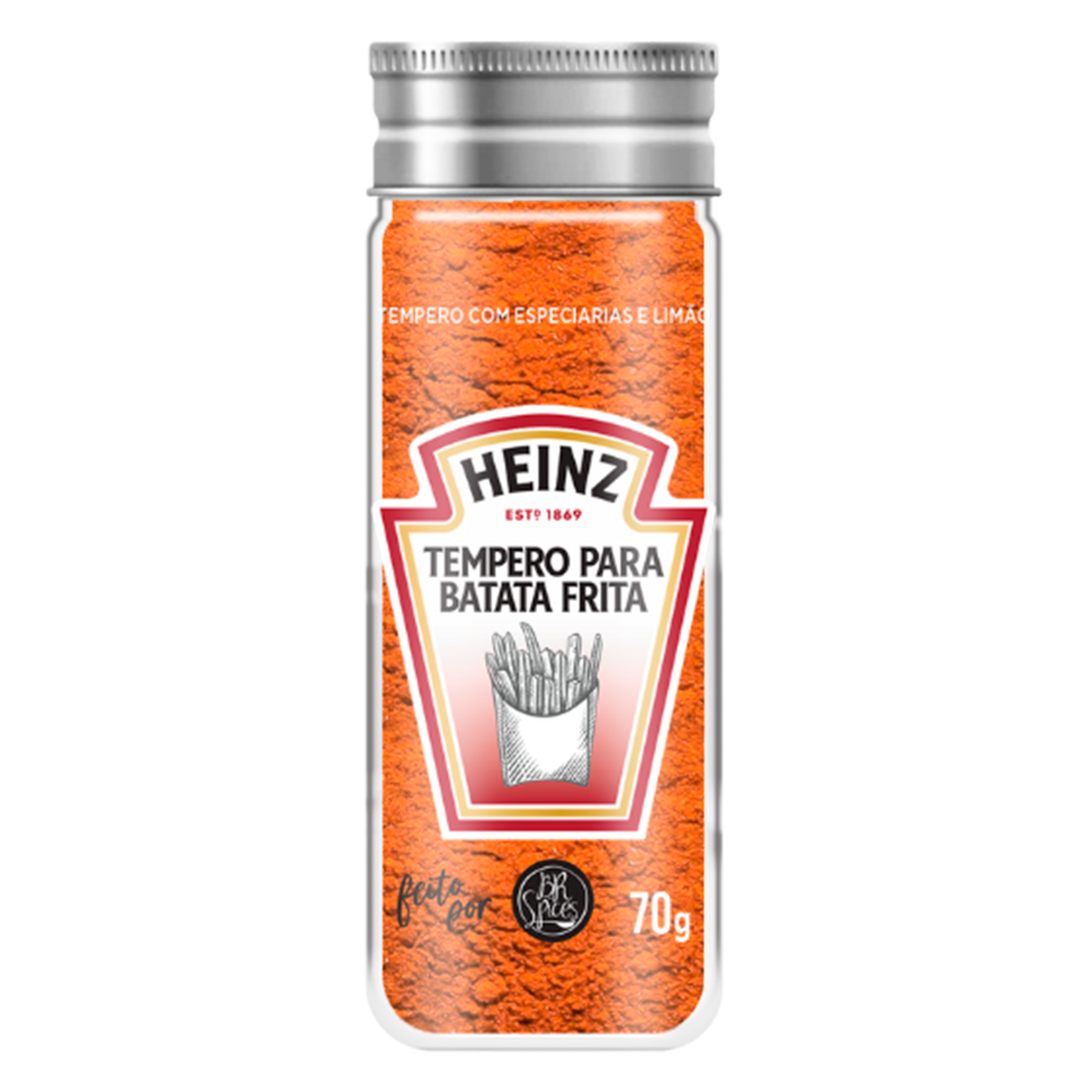 Tempero para Batata Frita com Especiarias e Lim&atilde;o Heinz BR Spices Vidro 70g
