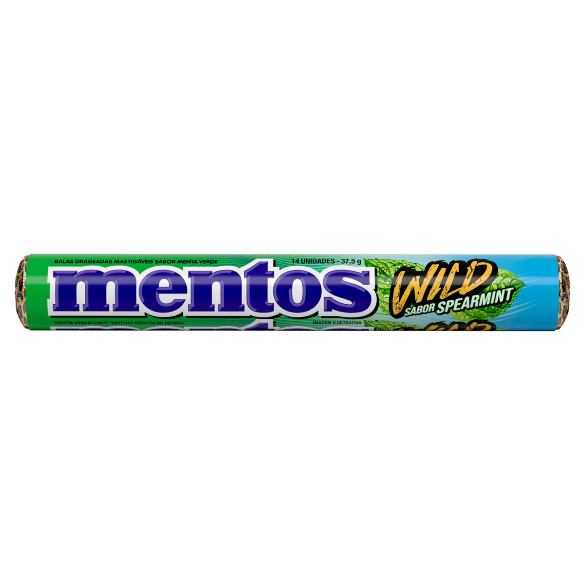 Bala Wild Spearmint Mentos Pacote 37,5g