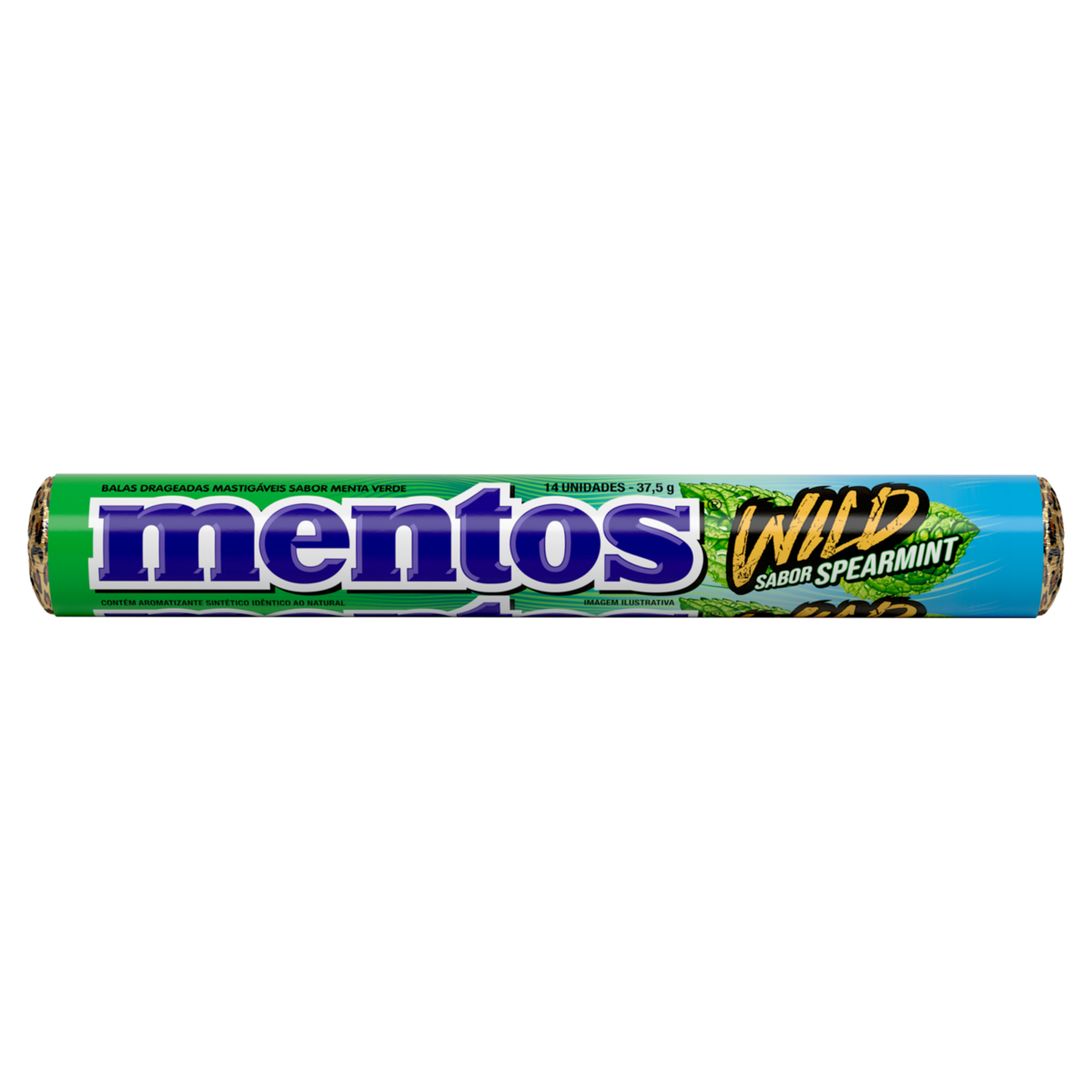 Bala Wild Spearmint Mentos Pacote 37,5g