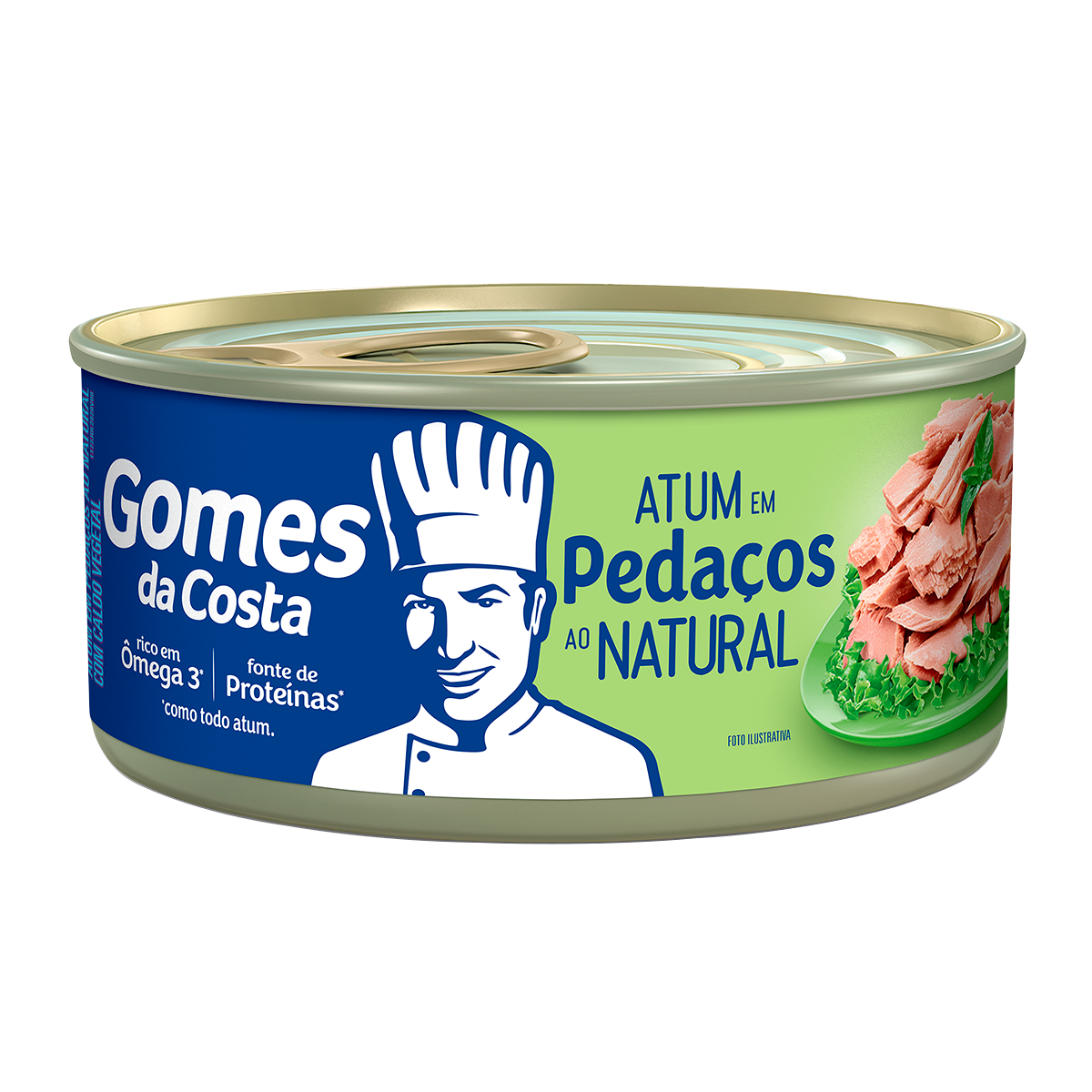 Atum em Peda&ccedil;os ao Natural Gomes da Costa Lata 170g