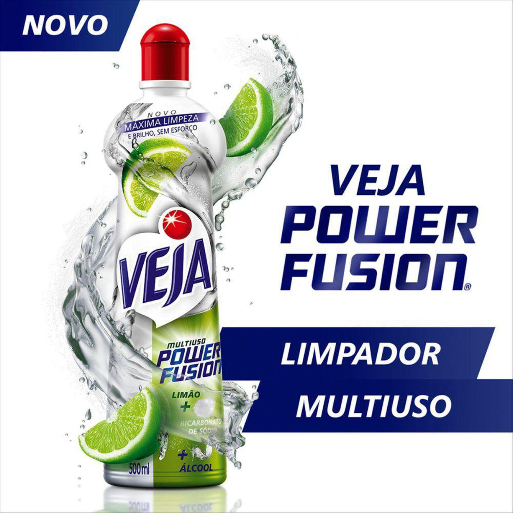 Limpador Multiuso Lim&atilde;o Veja Power Fusion Squeeze 500ml&nbsp;