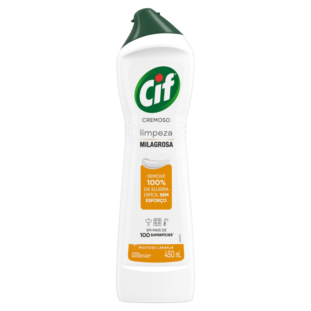 Sapon&aacute;ceo Cremoso Multiuso Laranja Cif Squeeze 450ml