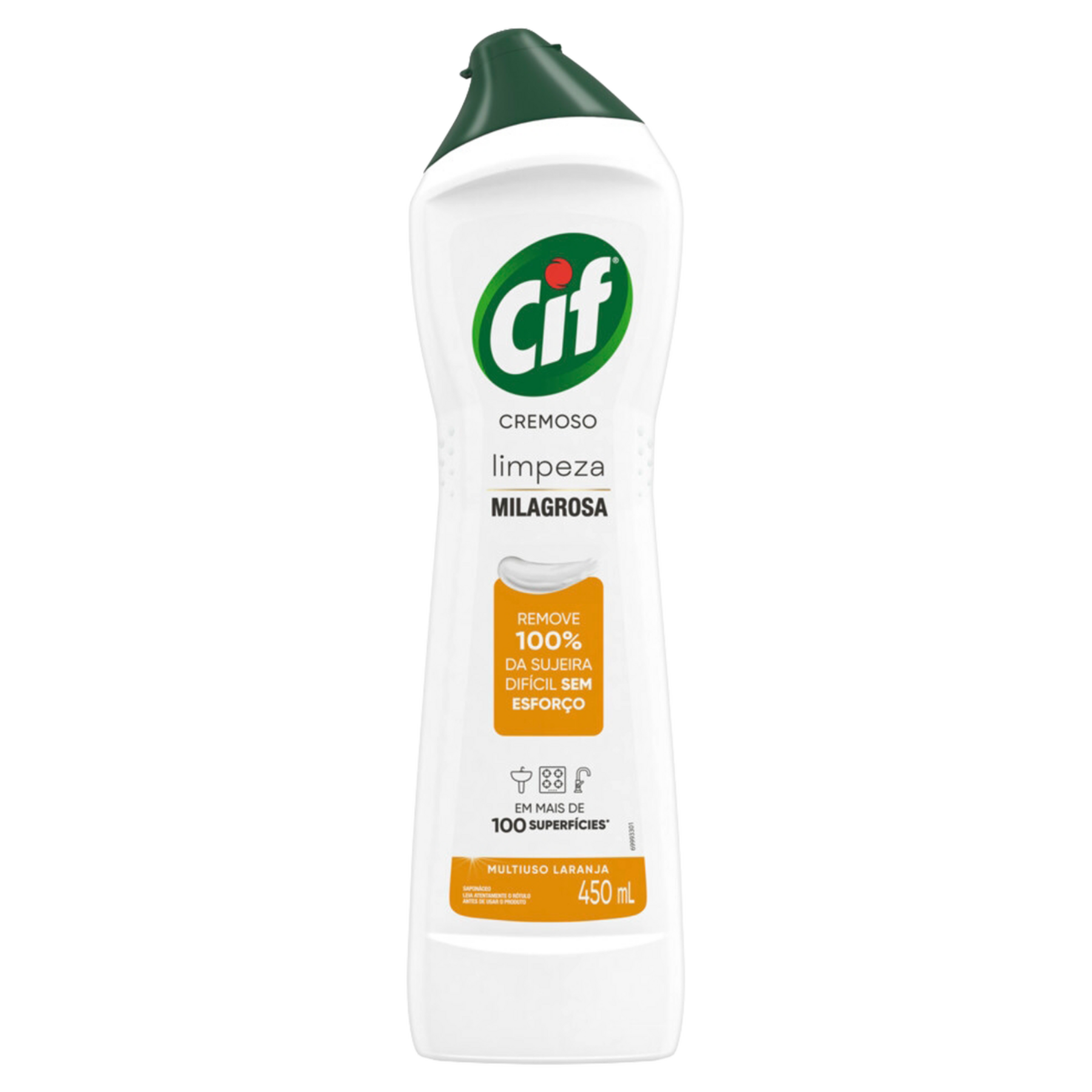 Sapon&aacute;ceo Cremoso Multiuso Laranja Cif Squeeze 450ml