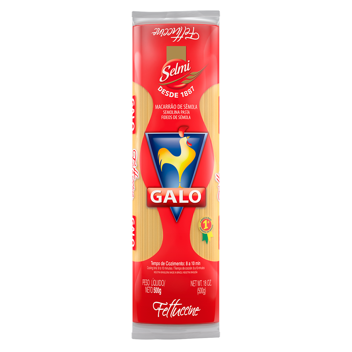 Macarr&atilde;o de S&ecirc;mola Fettuccine&nbsp;Galo Pacote 500g