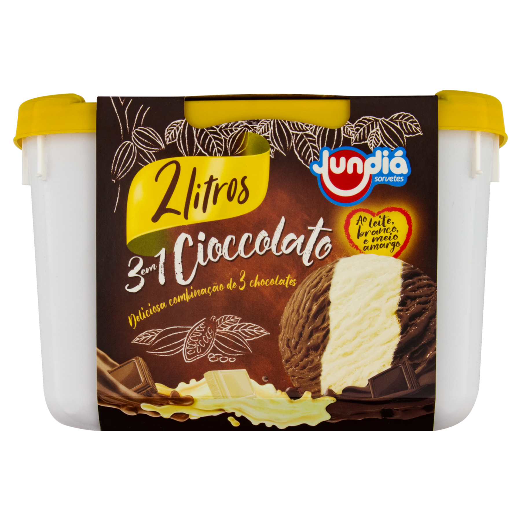 Sorvete Cioccolato Jundiá Pote 2l