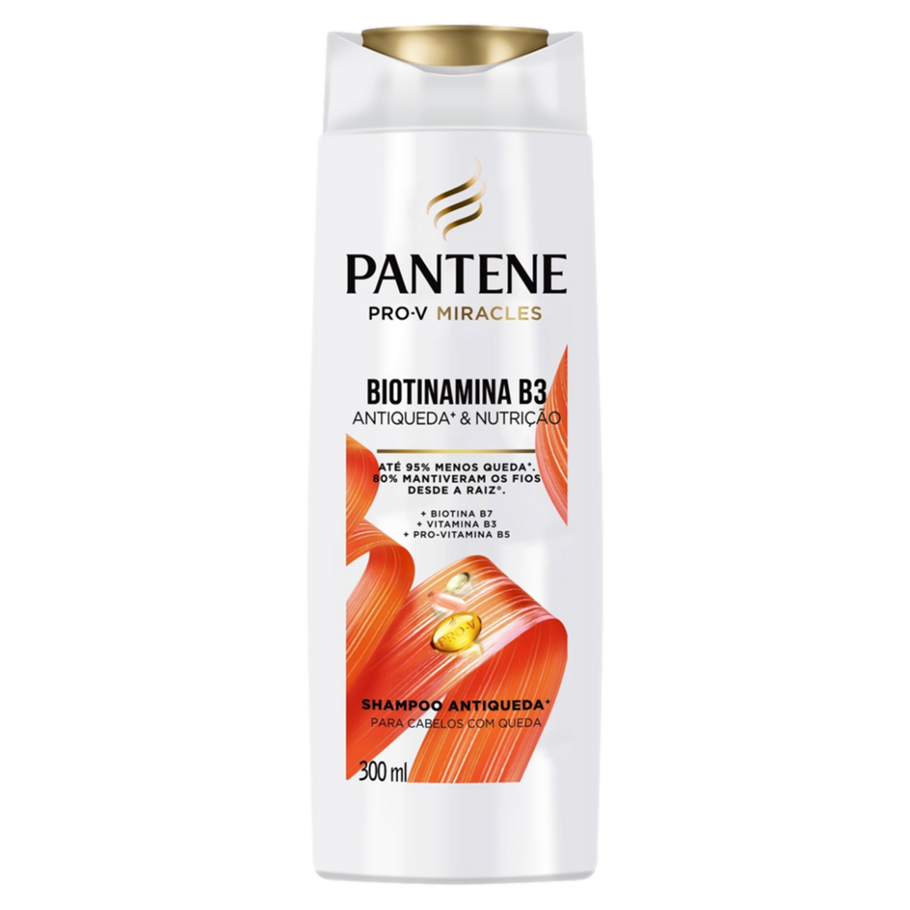 Shampoo Biotinamina B3 Antiqueda e Nutrição Pantene Frasco 300ml