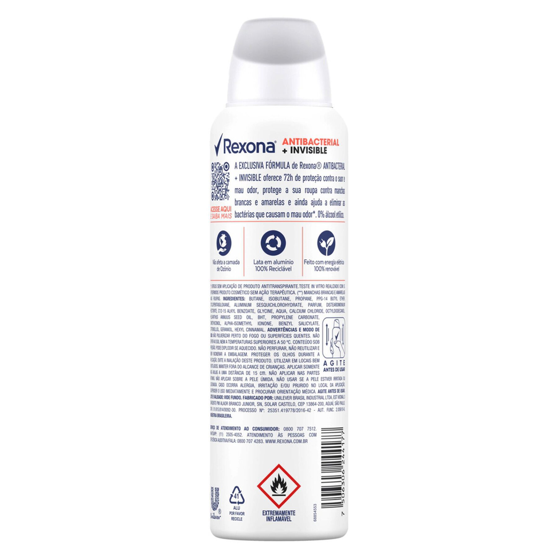 Desodorante Aerosol Feminino Antibacterial + Invisible 150ml