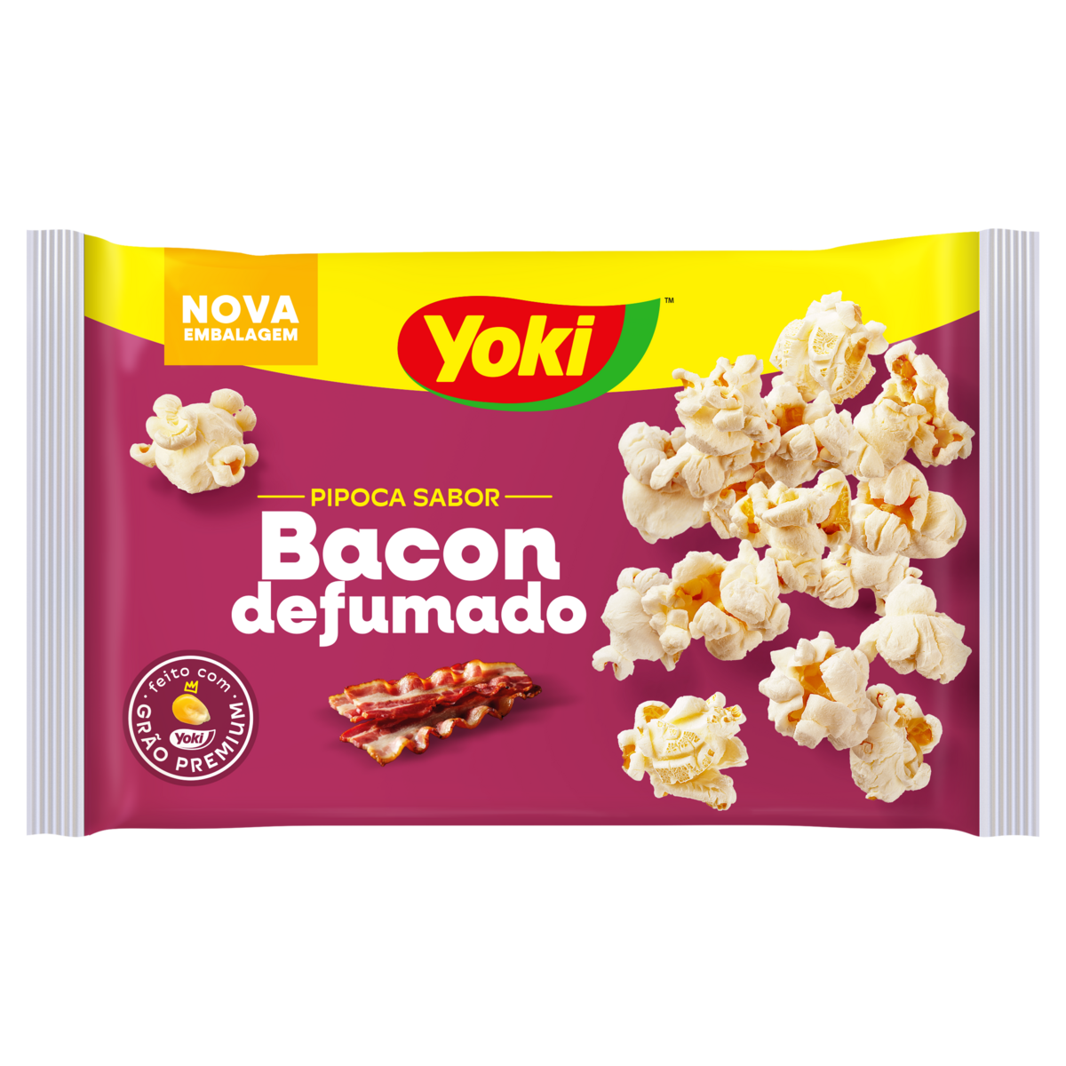 Pipoca para Micro-Ondas Bacon Yoki Pacote 100g