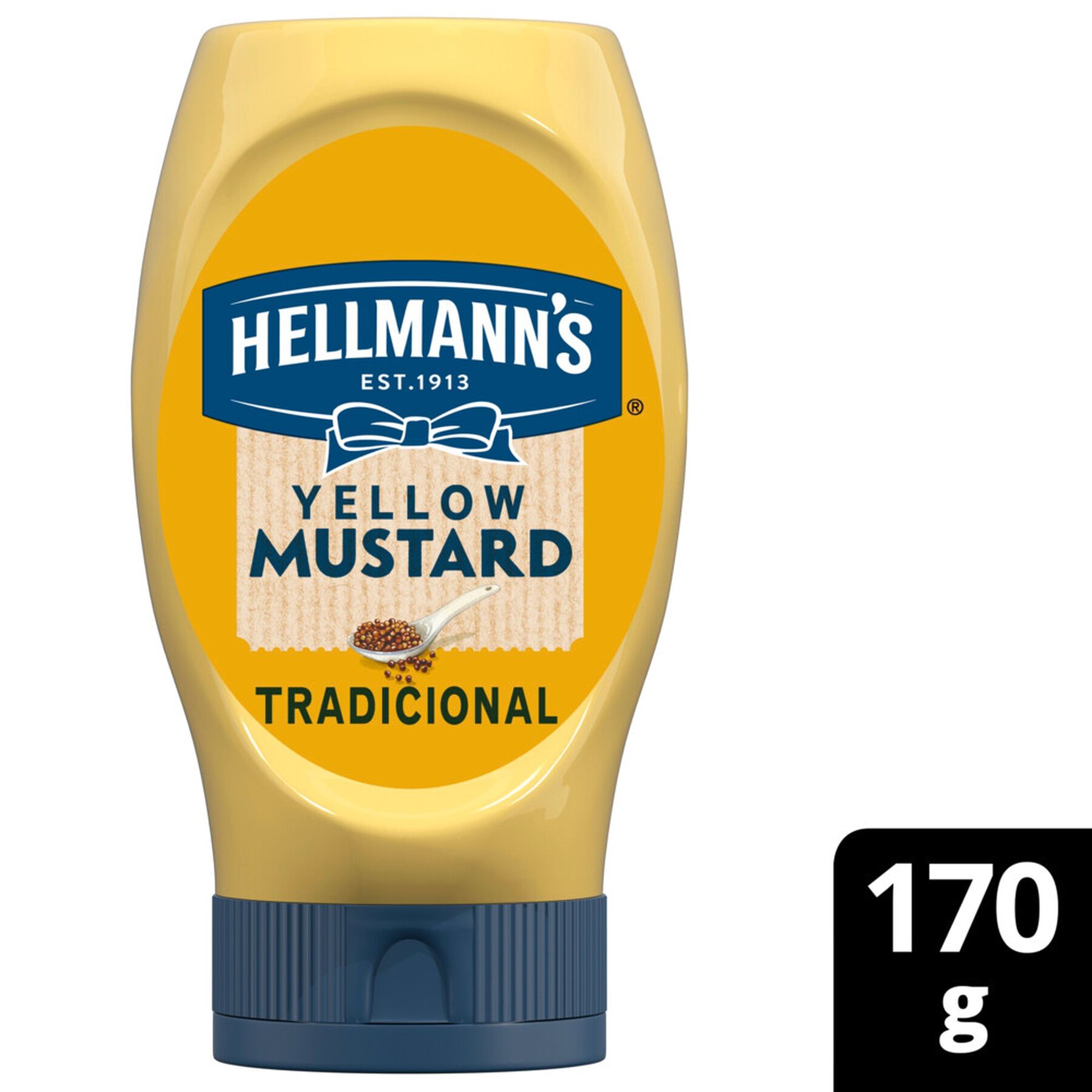 Mostarda Amarela Tradicional Hellmann's Squeeze 170g