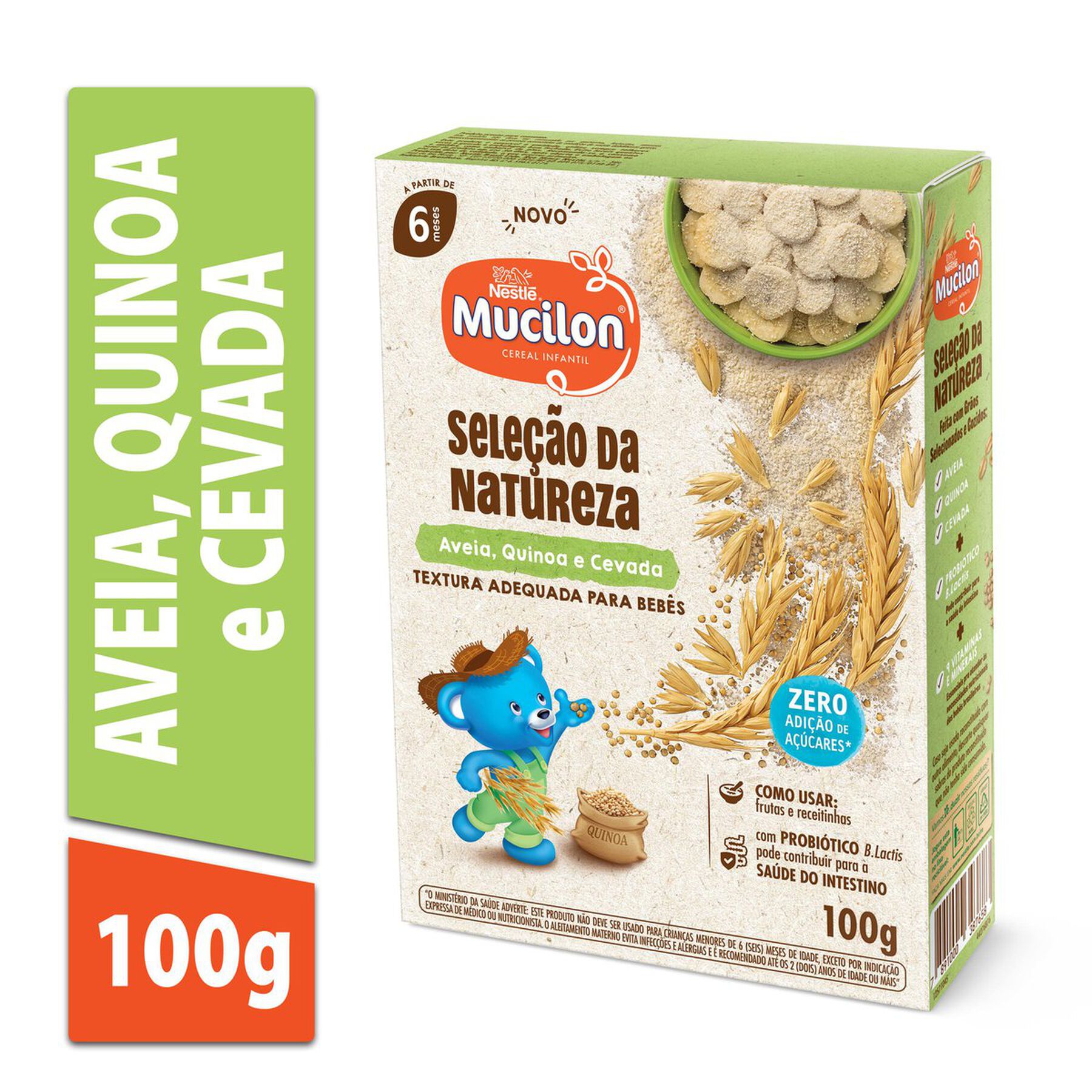 Cereal MUCILON Aveia, Quinoa e Cevada 100g