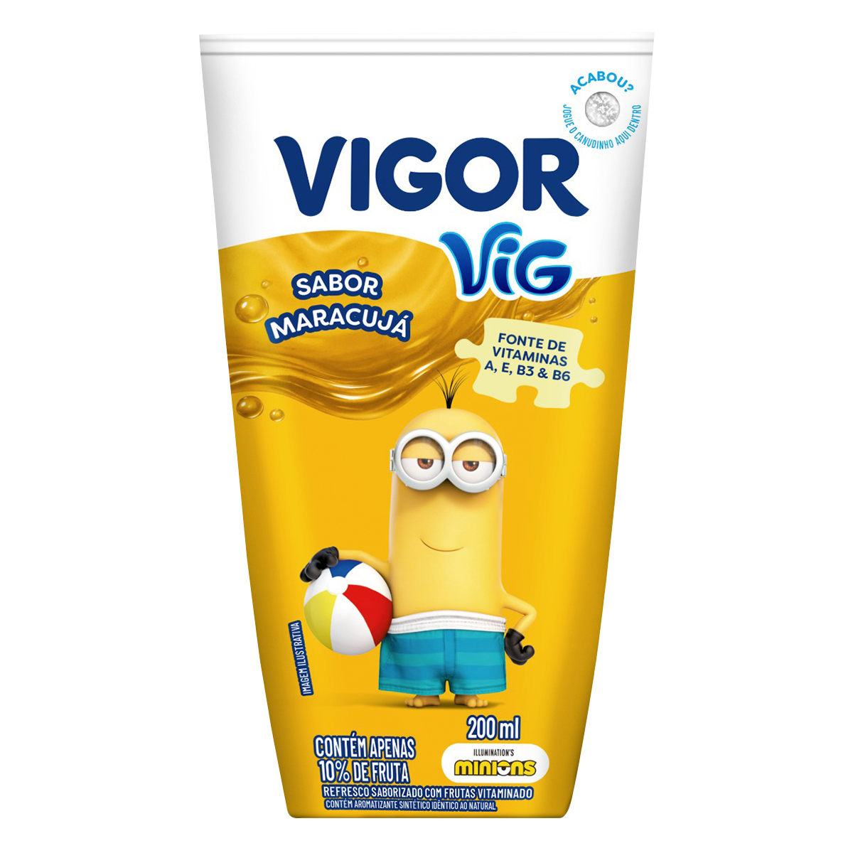 Refresco Ado&ccedil;ado Maracuj&aacute; Vig Vigor Caixa 200ml