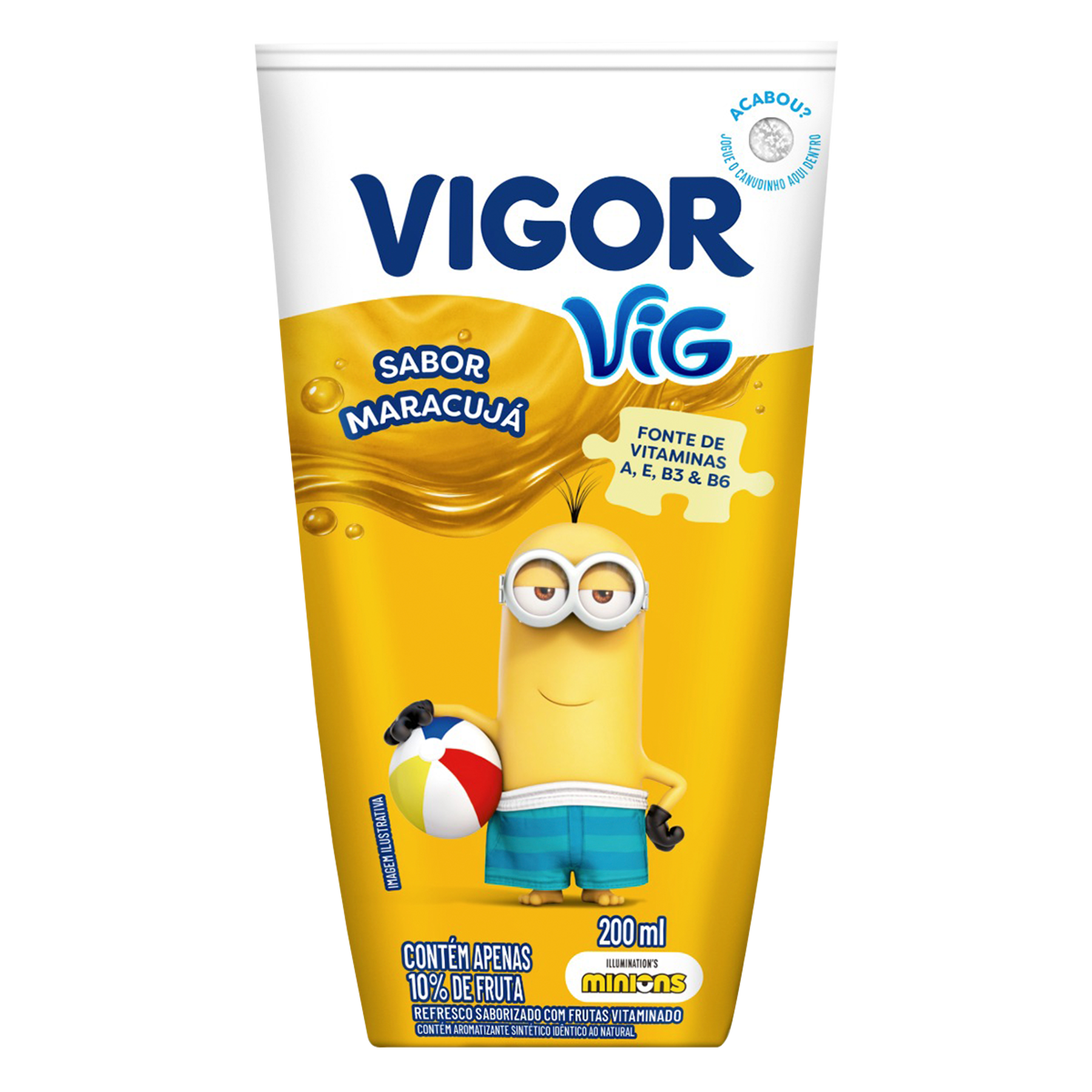 Refresco Ado&ccedil;ado Maracuj&aacute; Vig Vigor Caixa 200ml
