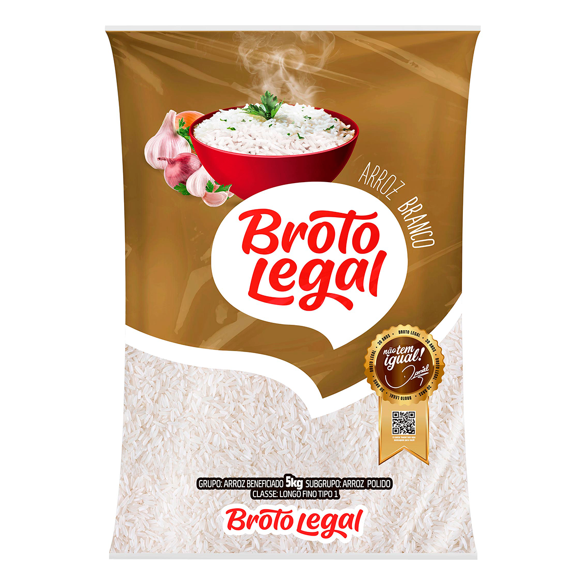Arroz Branco Broto Legal Pacote 5kg