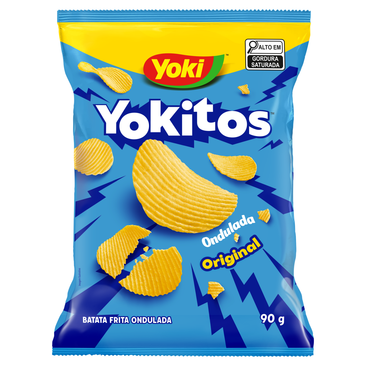 Batata Frita Ondulada com Sal Yoki Yokitos Pacote 90g