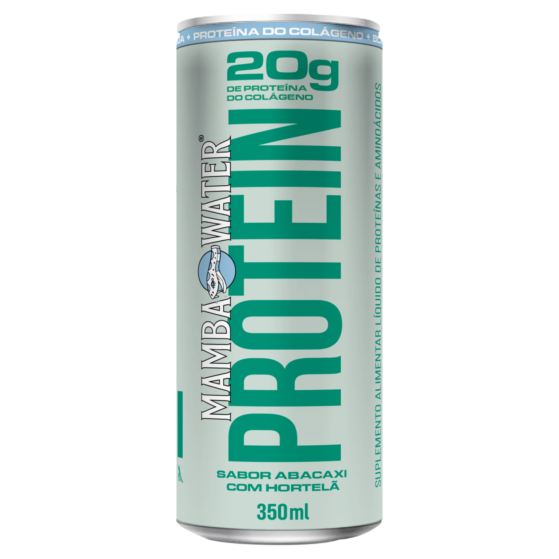 Suplemento L&iacute;quido Abacaxi com Hortel&atilde; Mamba Water Protein Lata 350ml