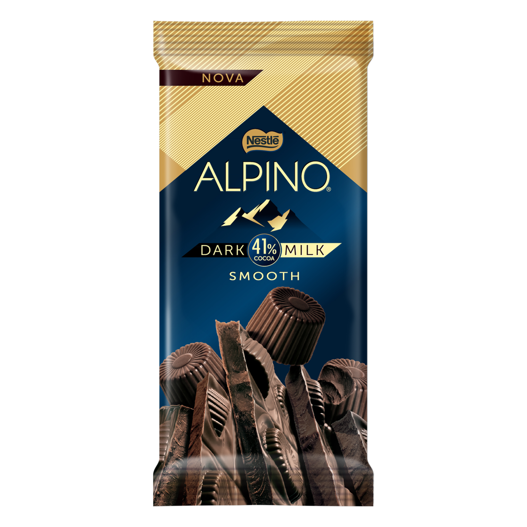 Chocolate Dark Milk 41% Cacau Smooth Nestlé Alpino Pacote 85g