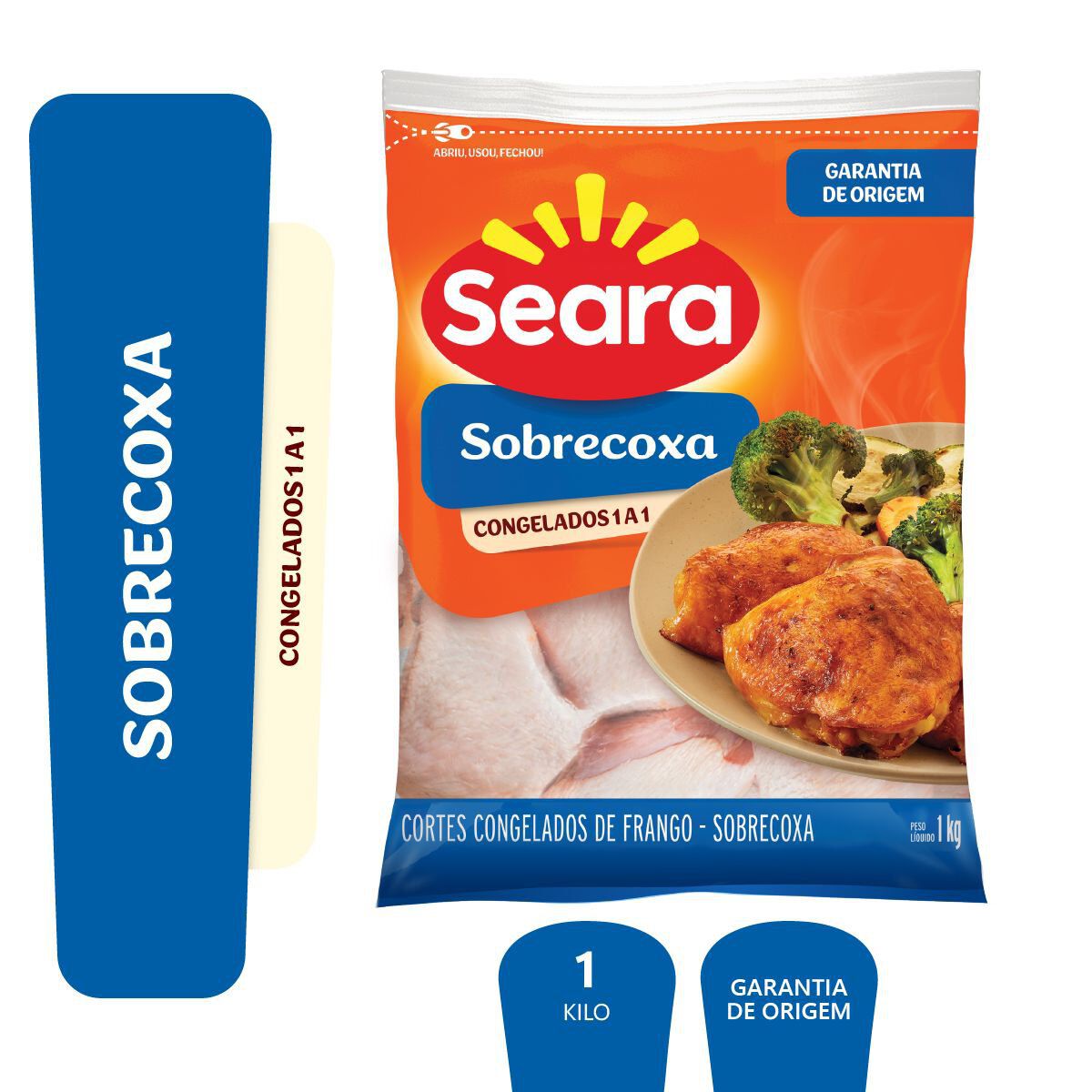 Sobrecoxa Seara IQF 1kg