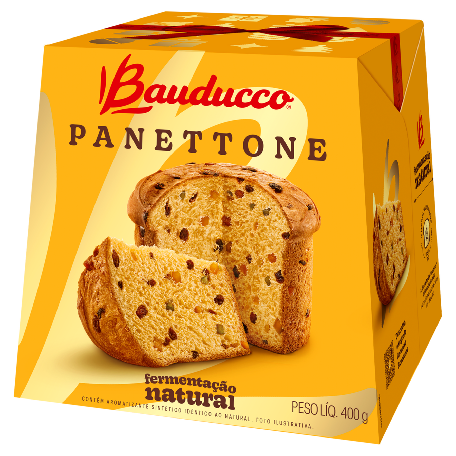 Panettone com Frutas Cristalizadas e Uvas-Passas Bauducco Caixa 400g