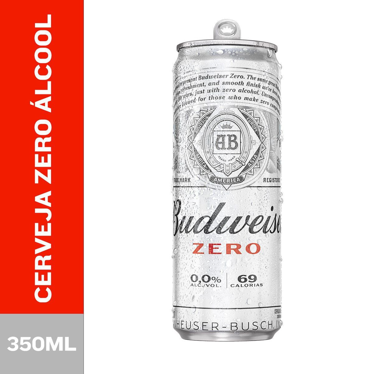 Cerveja Budweiser Zero &Aacute;lcool Lata 350ml&nbsp;