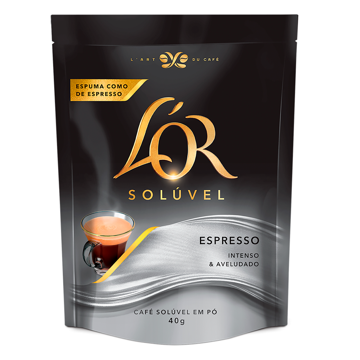 Caf&eacute; Sol&uacute;vel em P&oacute; Espresso Intenso e Aveludado L'or Sach&ecirc; 40g