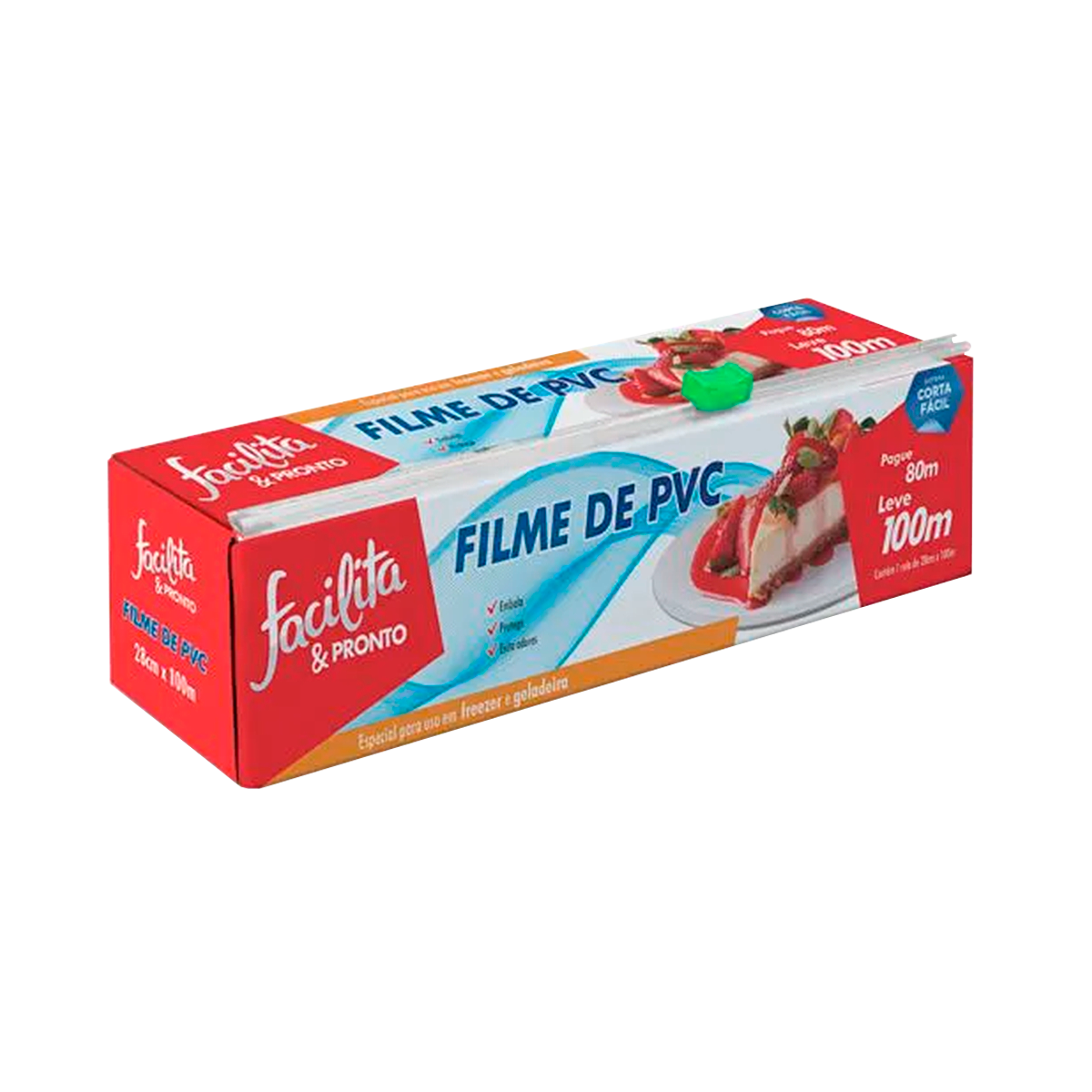 Filme PVC com Trilho Facilita e Pronto 28cm x 100m