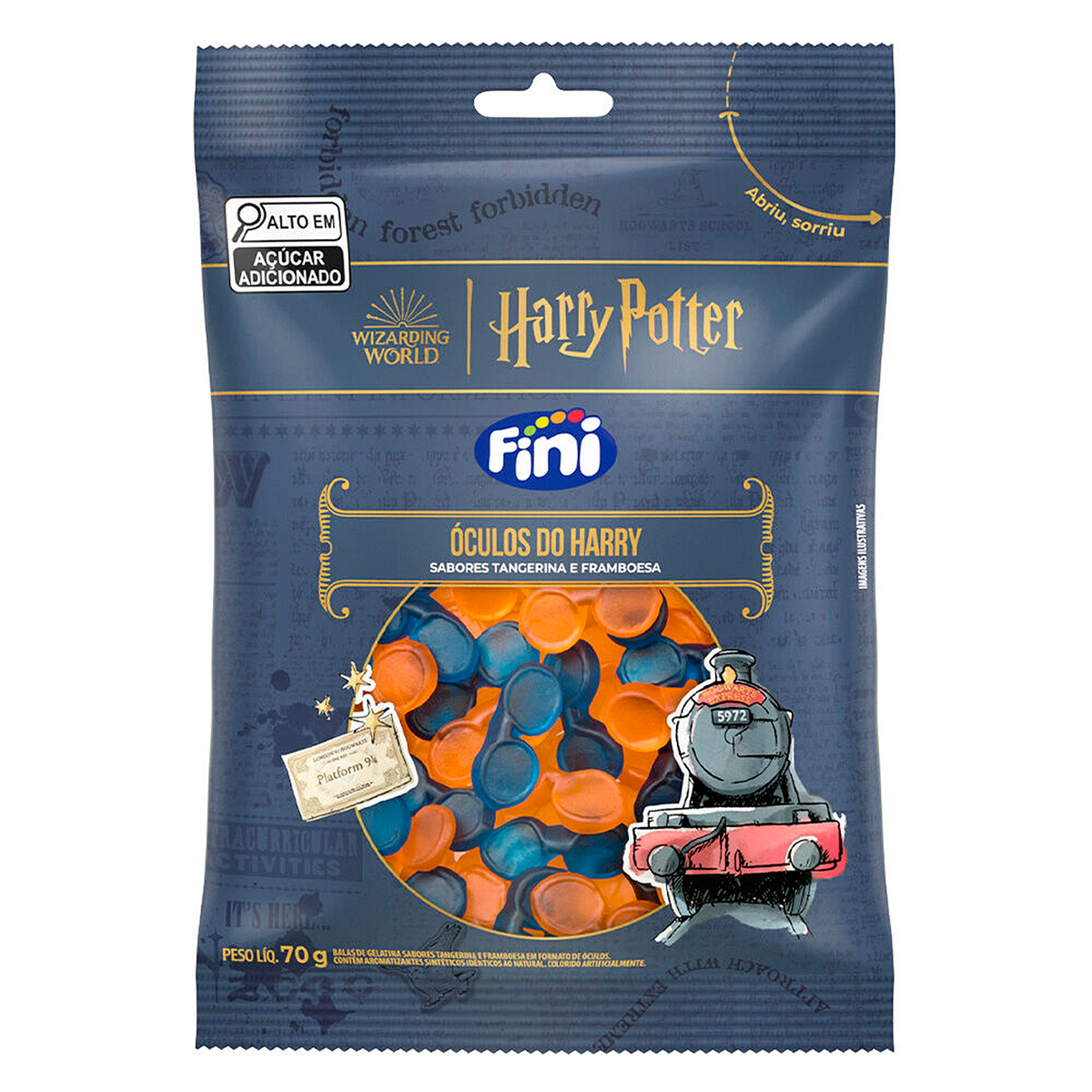 Bala Óculos Harry Potter Fini Pacote 70g