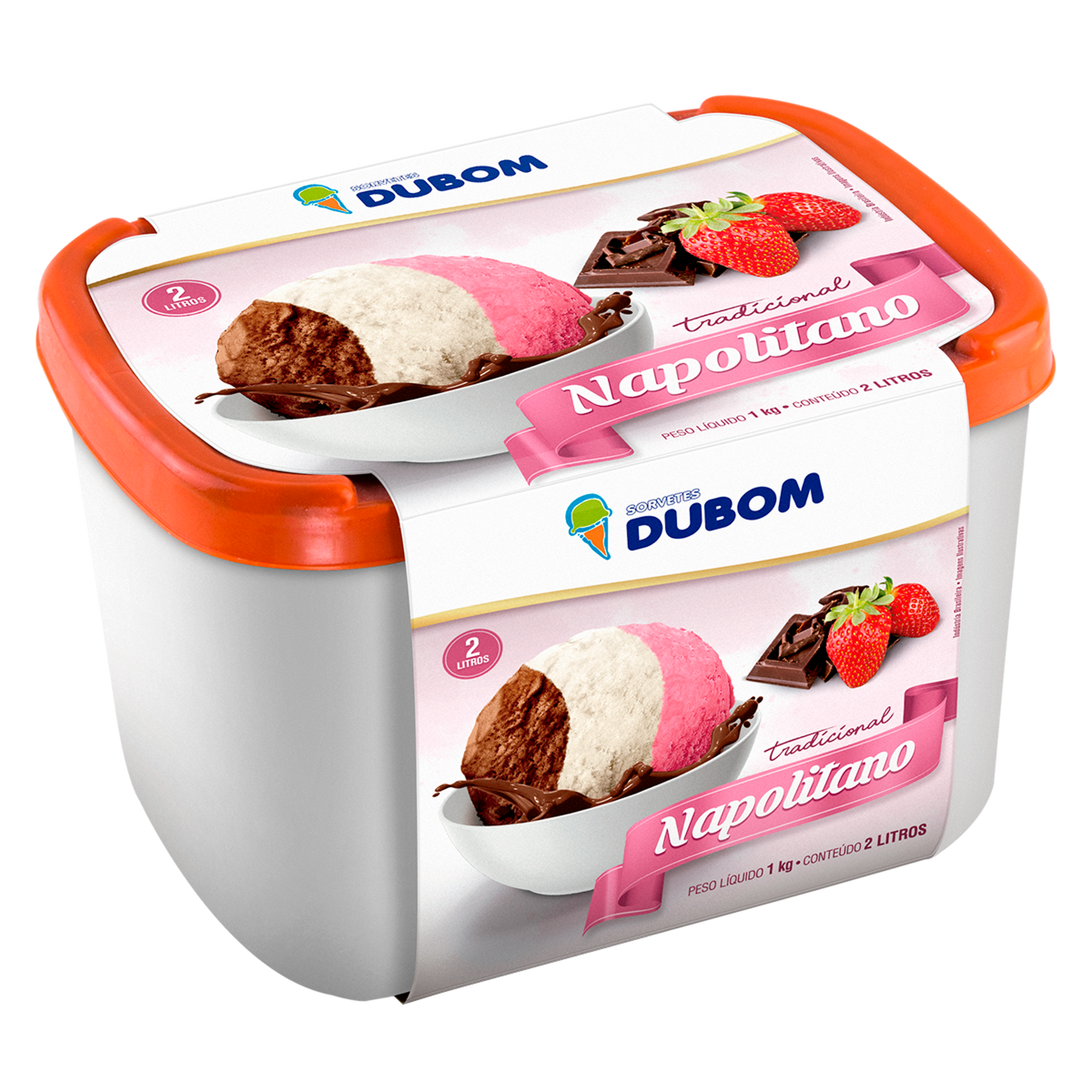 Sorvete Napolitano Dubom Pote 2l