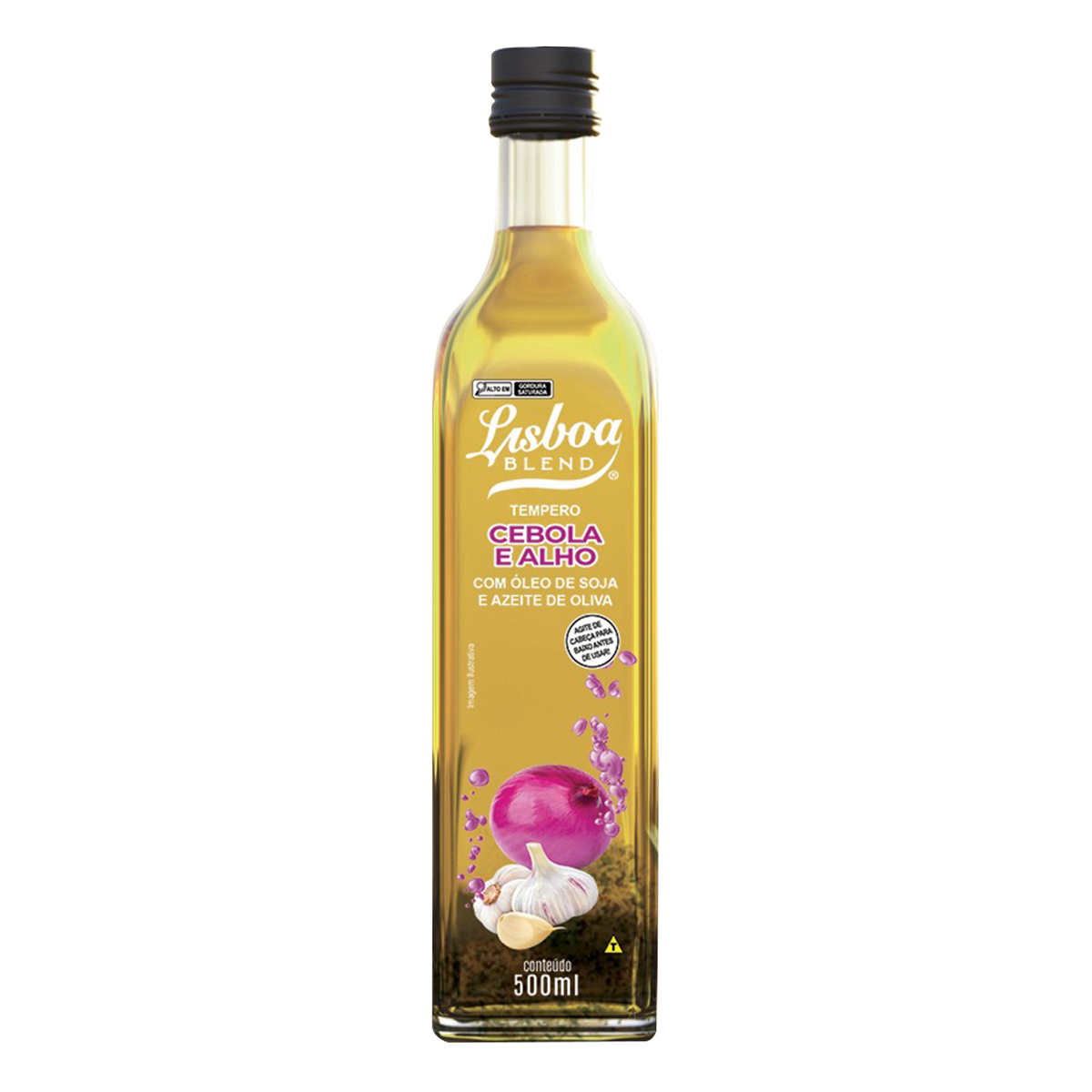 Tempero Cebola e Alho com &Oacute;leo de Soja e Azeite de Oliva Lisboa Blend 500ml