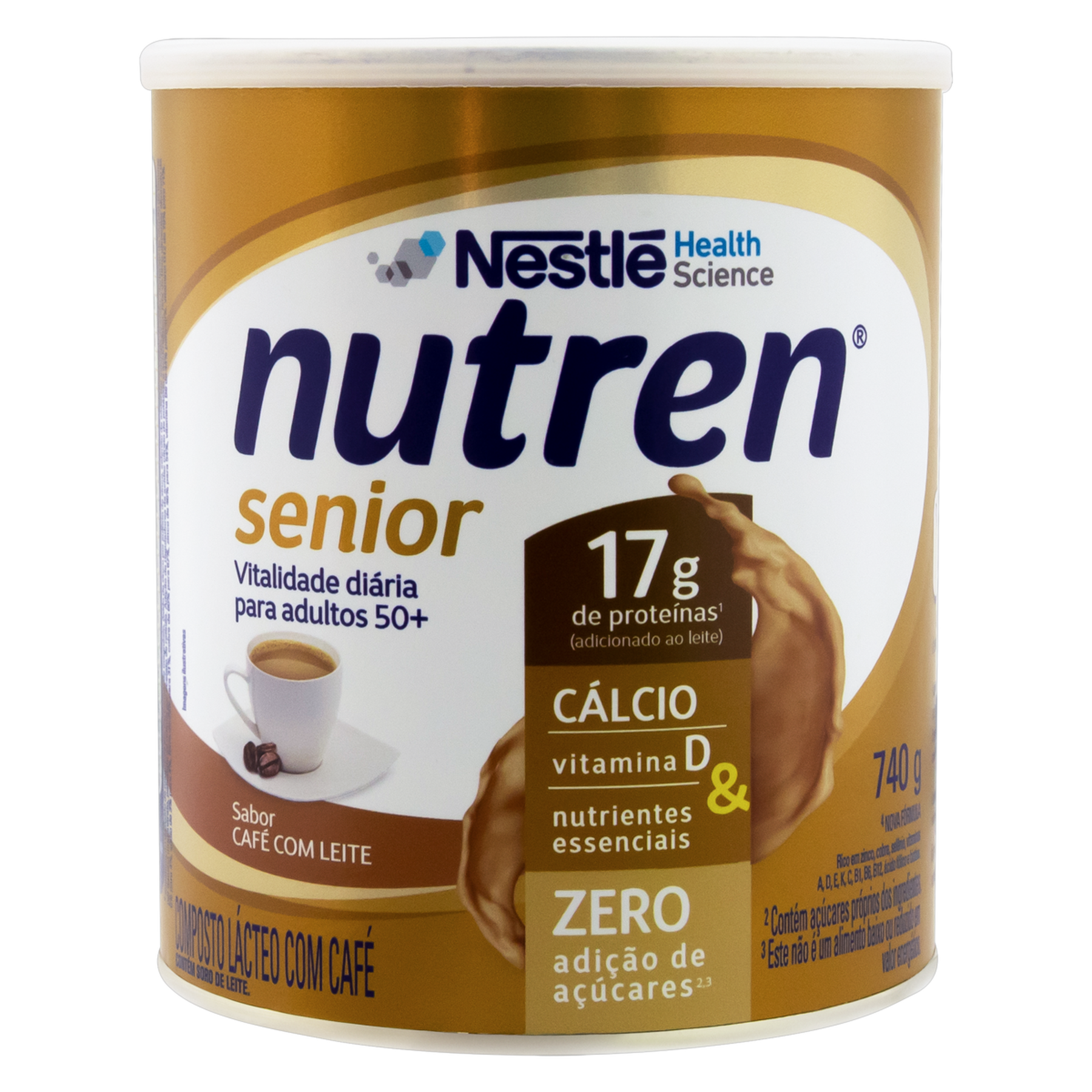 Composto Lácteo Café com Leite Nestlé Nutren Senior Lata 740g