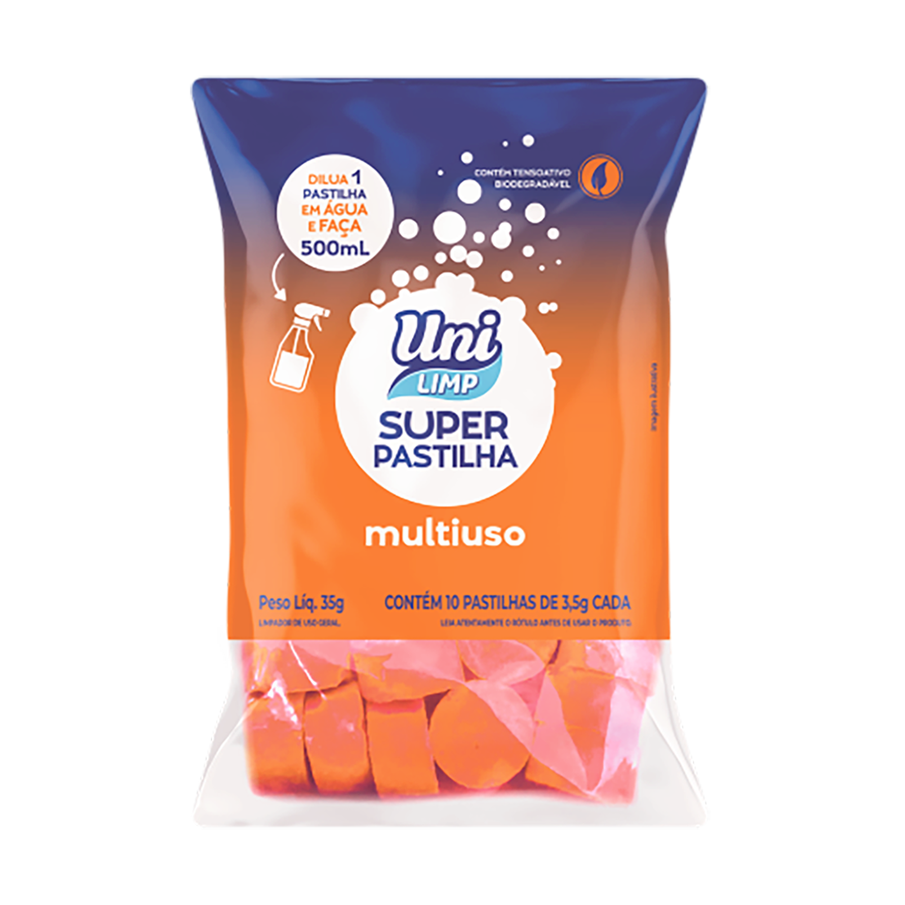 Limpador Multiuso Super Pastilha Uni Limp 35g