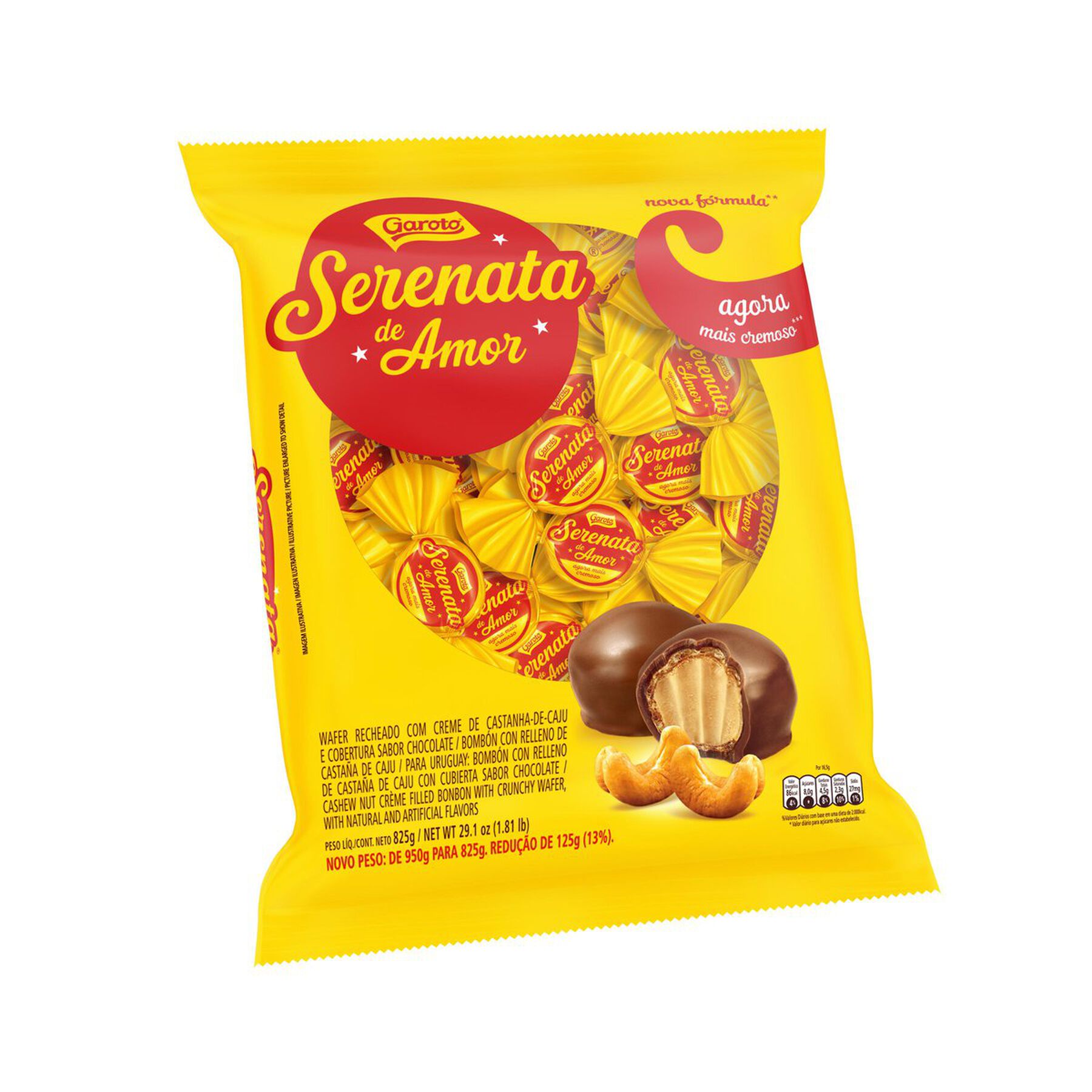 Bombom Wafer Garoto Serenata de Amor Pacote 825g