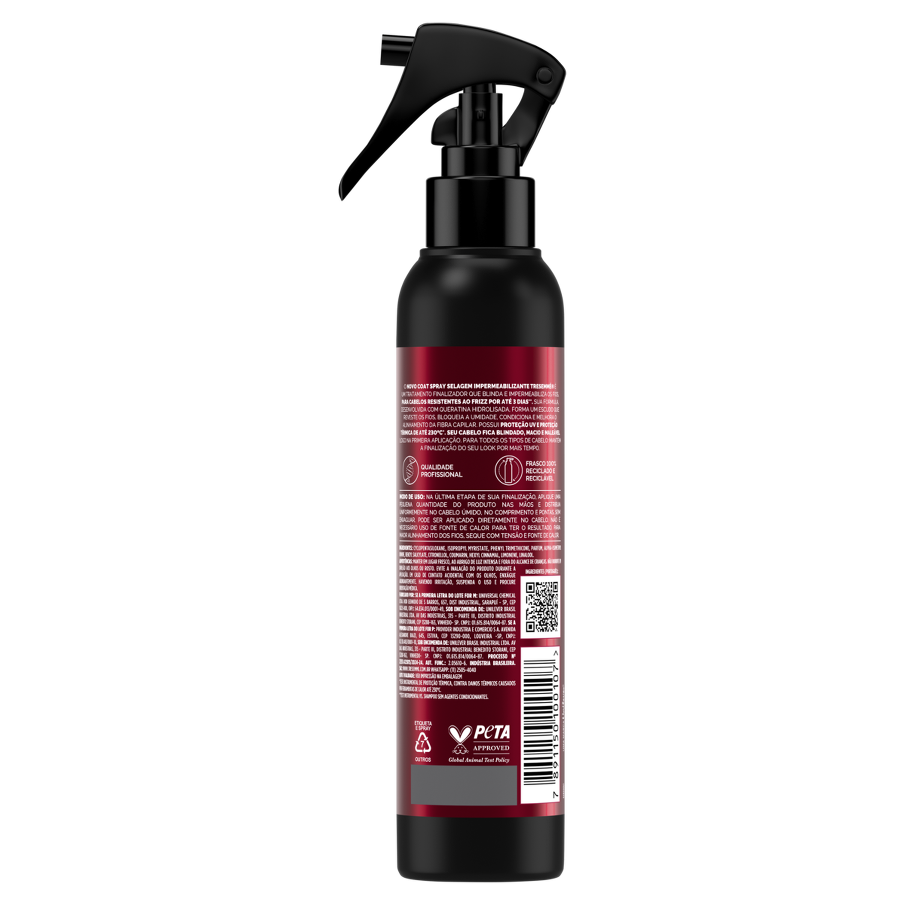Coat Finalizador Selagem Impermeabilizante Tresemmé Frasco 180ml Spray