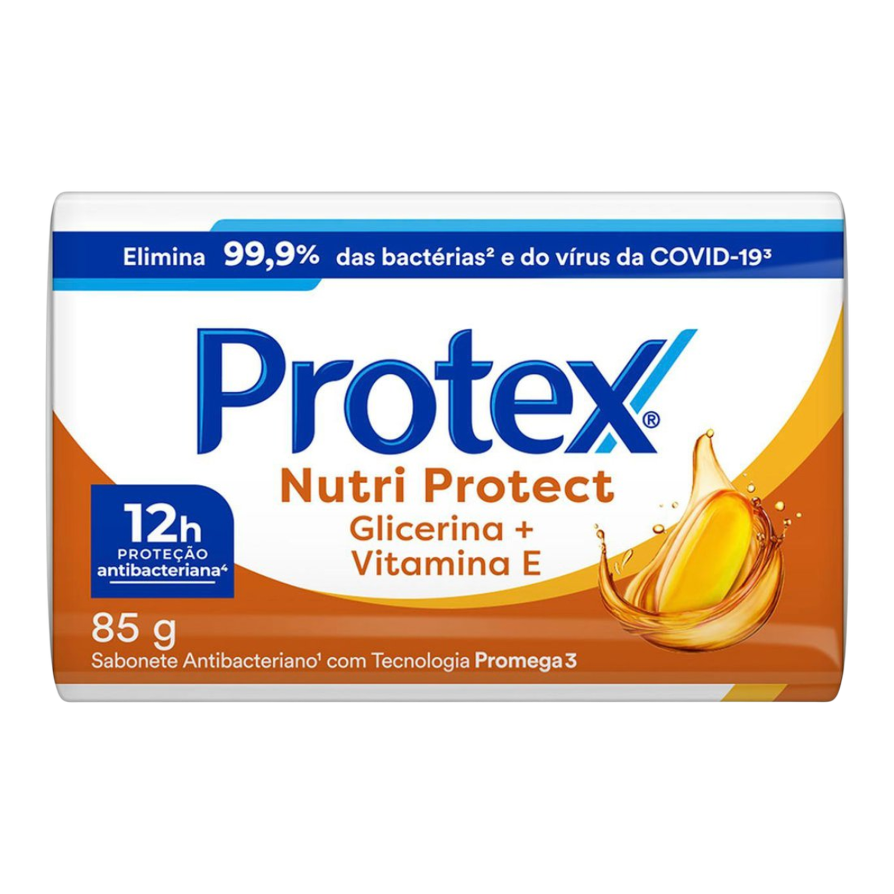 Sabonete Barra Antibacteriano Vitamina E Protex Nutri Protect Envolt&oacute;rio 85g