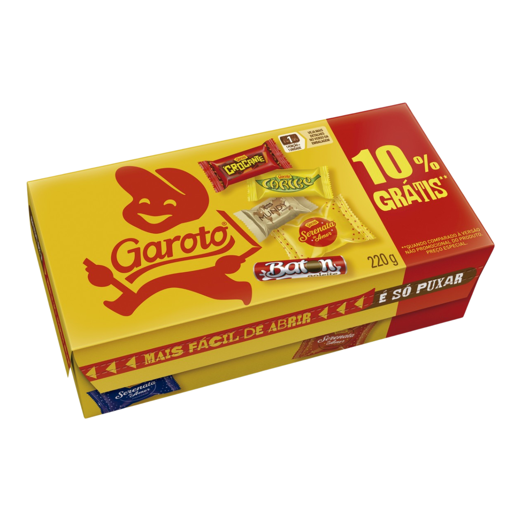 Bombom Sortido Garoto Caixa 220g Gr&aacute;tis 10%
