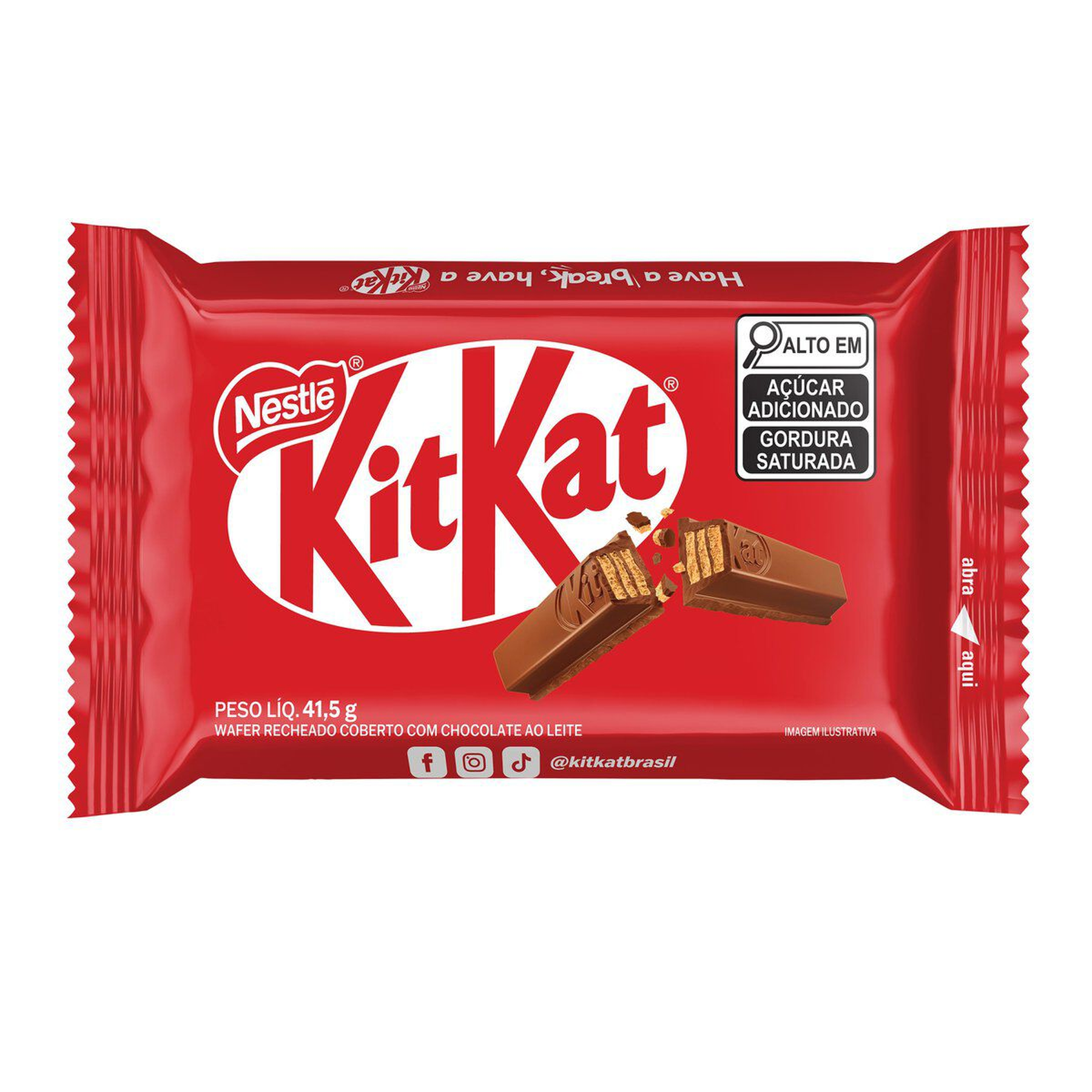 Wafer ao Leite Kitkat Pacote 41,5g