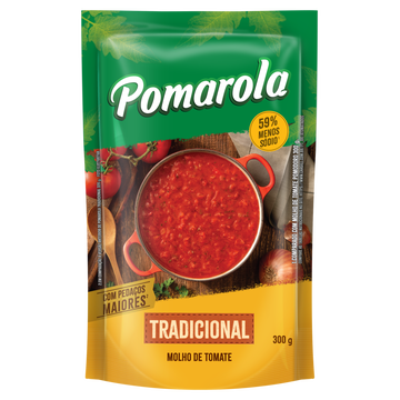 Molho de Tomate Tradicional Pomarola Sachê 300g
