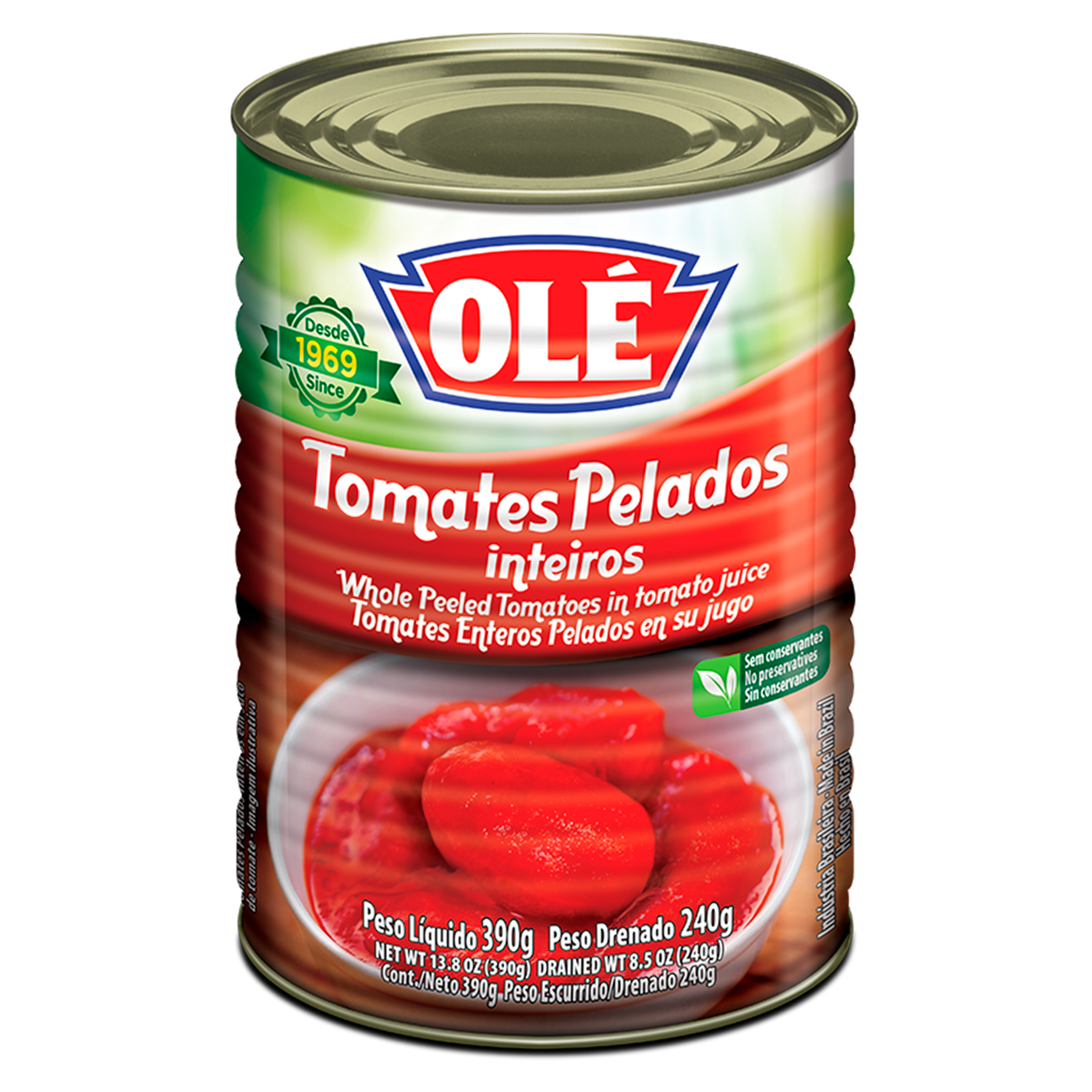 Tomate Pelado Inteiro Olé Lata 390g