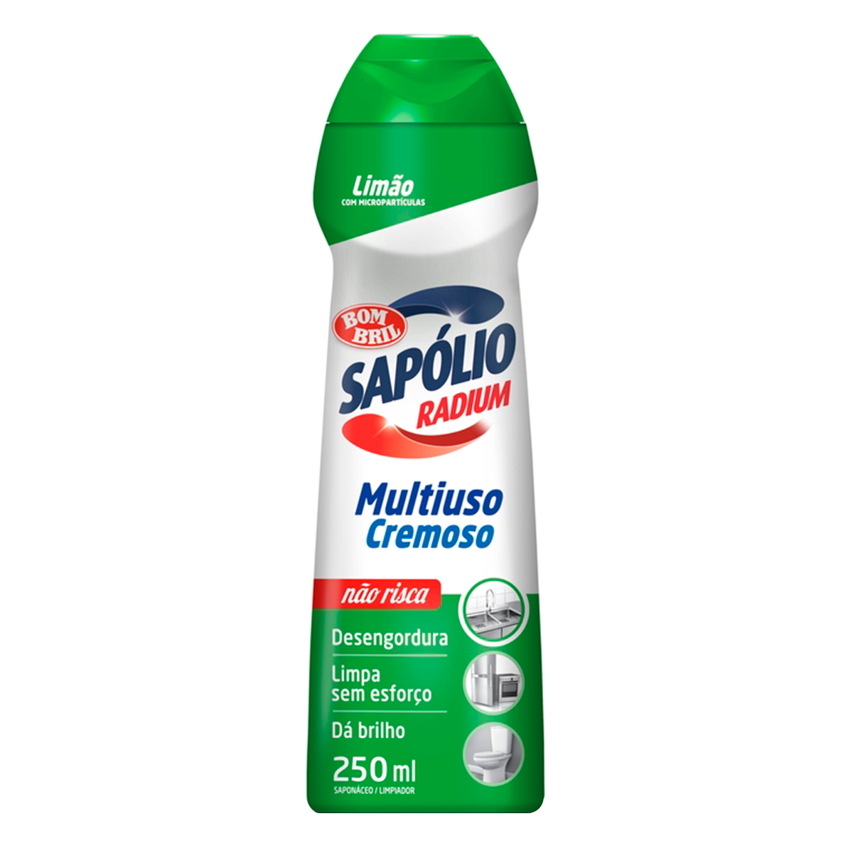 Sapon&aacute;ceo Cremoso Multiuso Lim&atilde;o Bom Bril Sap&oacute;lio Radium Squeeze 250ml