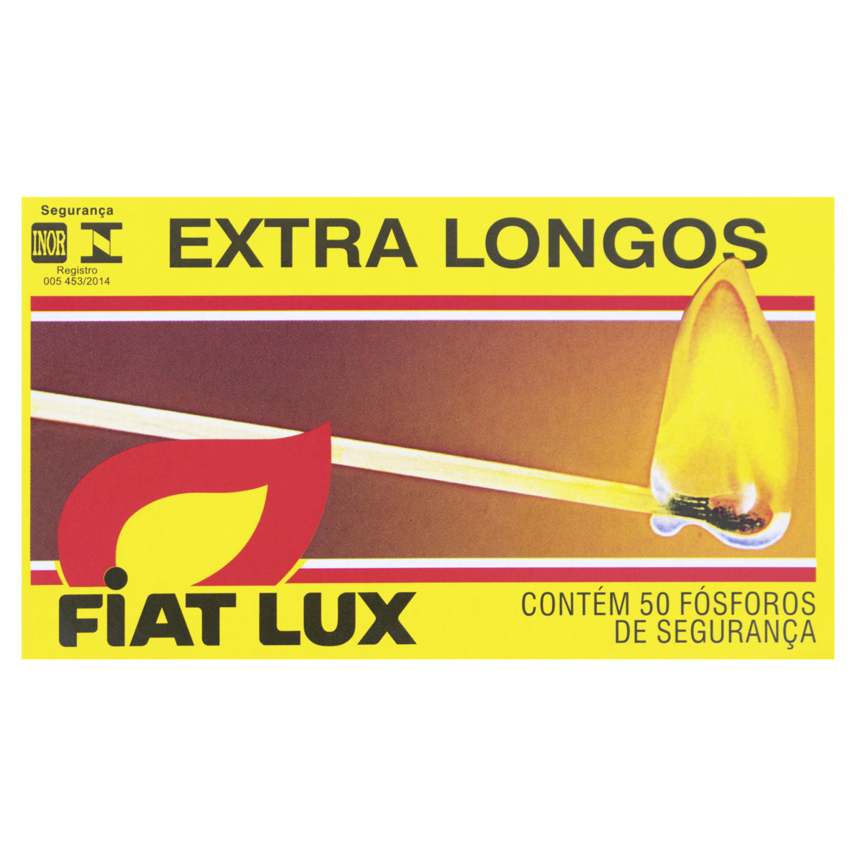 F&oacute;sforo de Seguran&ccedil;a Extra Longo Fiat Lux 50 Unidades
