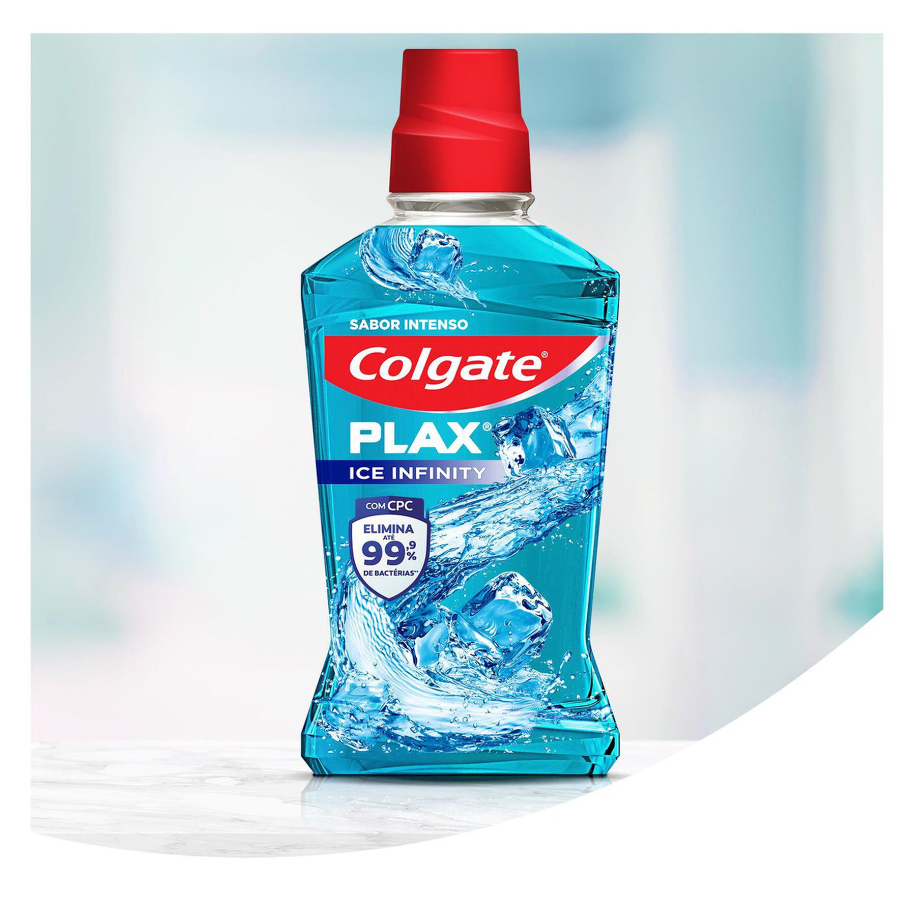 Enxaguante Bucal Antiss&eacute;ptico Ice Infinity Zero &Aacute;lcool Plax Colgate Frasco 1l - Embalagem Leve 1000ml Pague 700ml&nbsp;