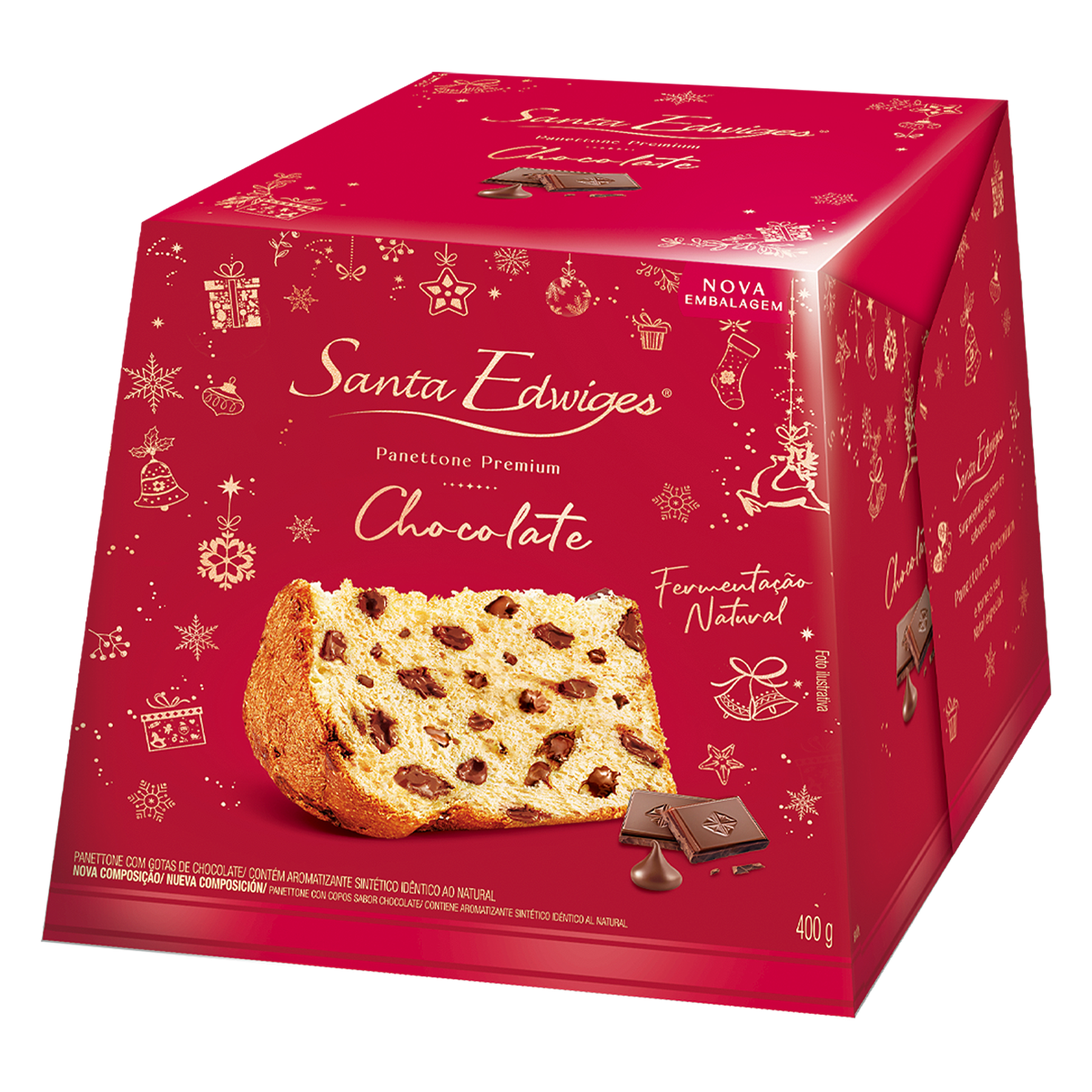 Panettone Gotas Santa Edwiges Caixa 400g