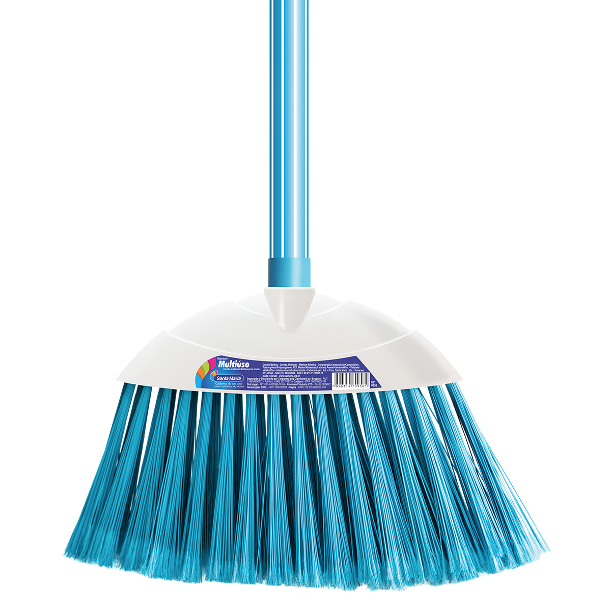 Vassoura Pl&aacute;stica com Cabo Multiuso Santa Maria